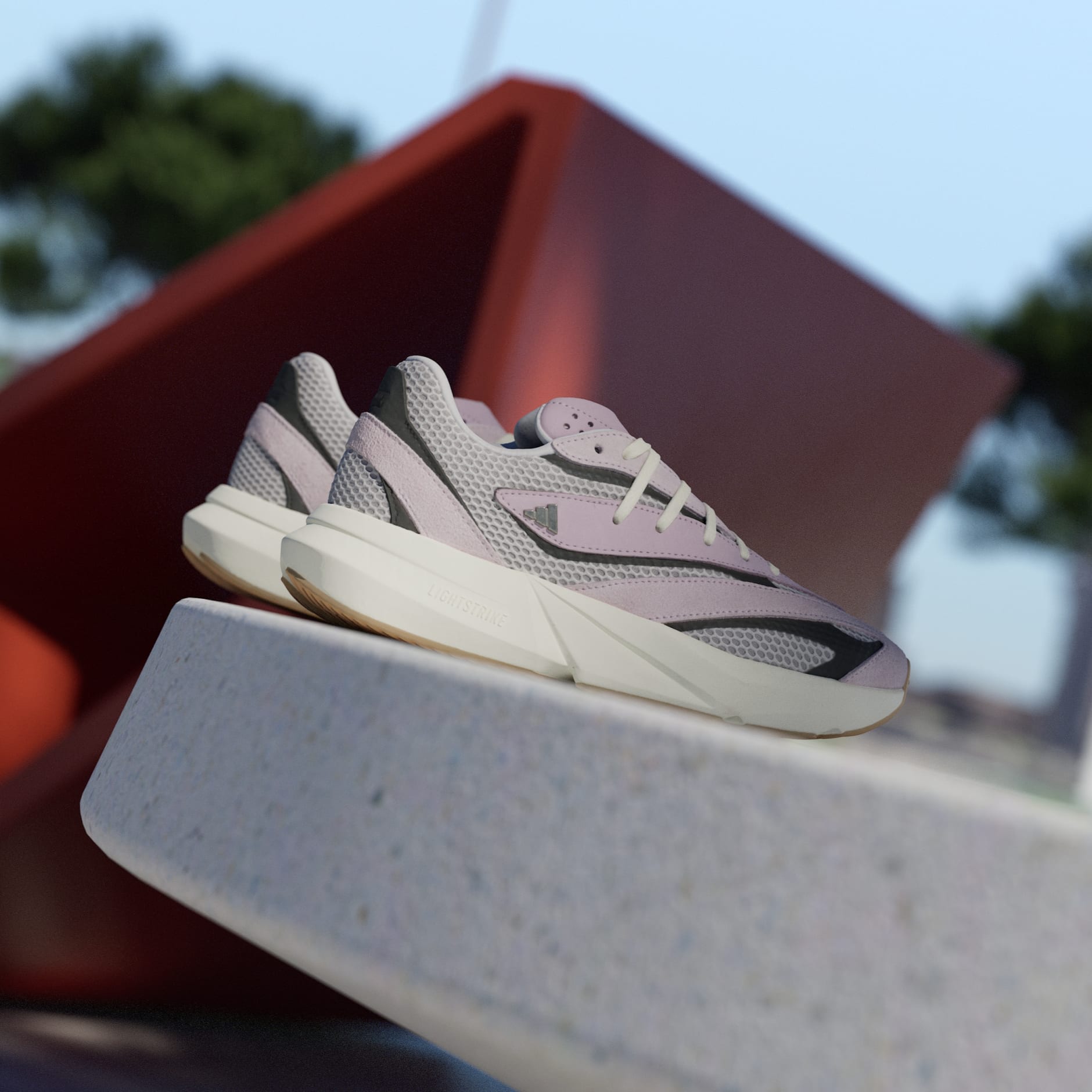 ★adidas★ Light Blaze Ice Pink JQ9971 Adidas Lightblaze Ice Lavender Silver Metallic Black Womans