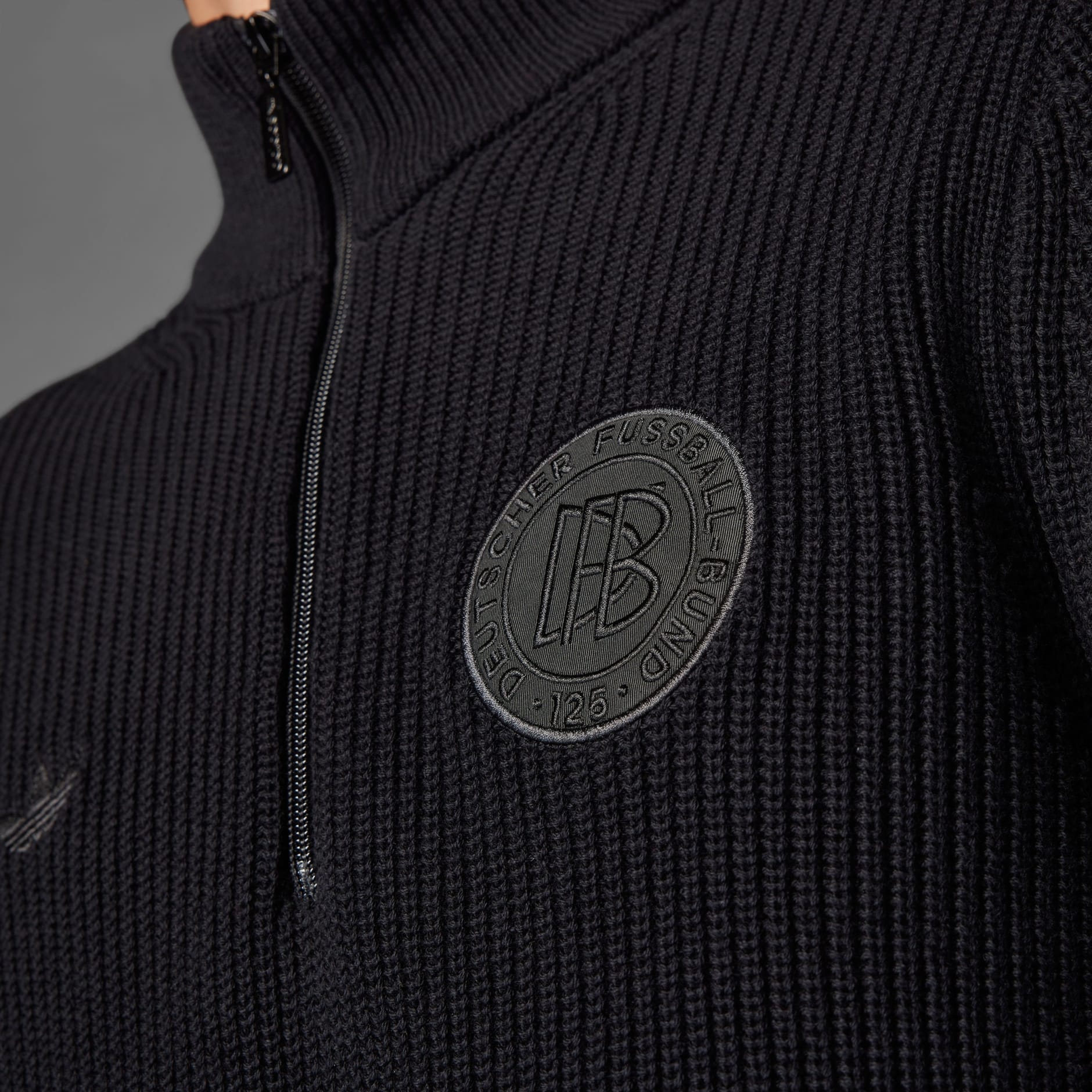 adidas Germany Anniversary Half-Zip Knit Sweatshirt - Black