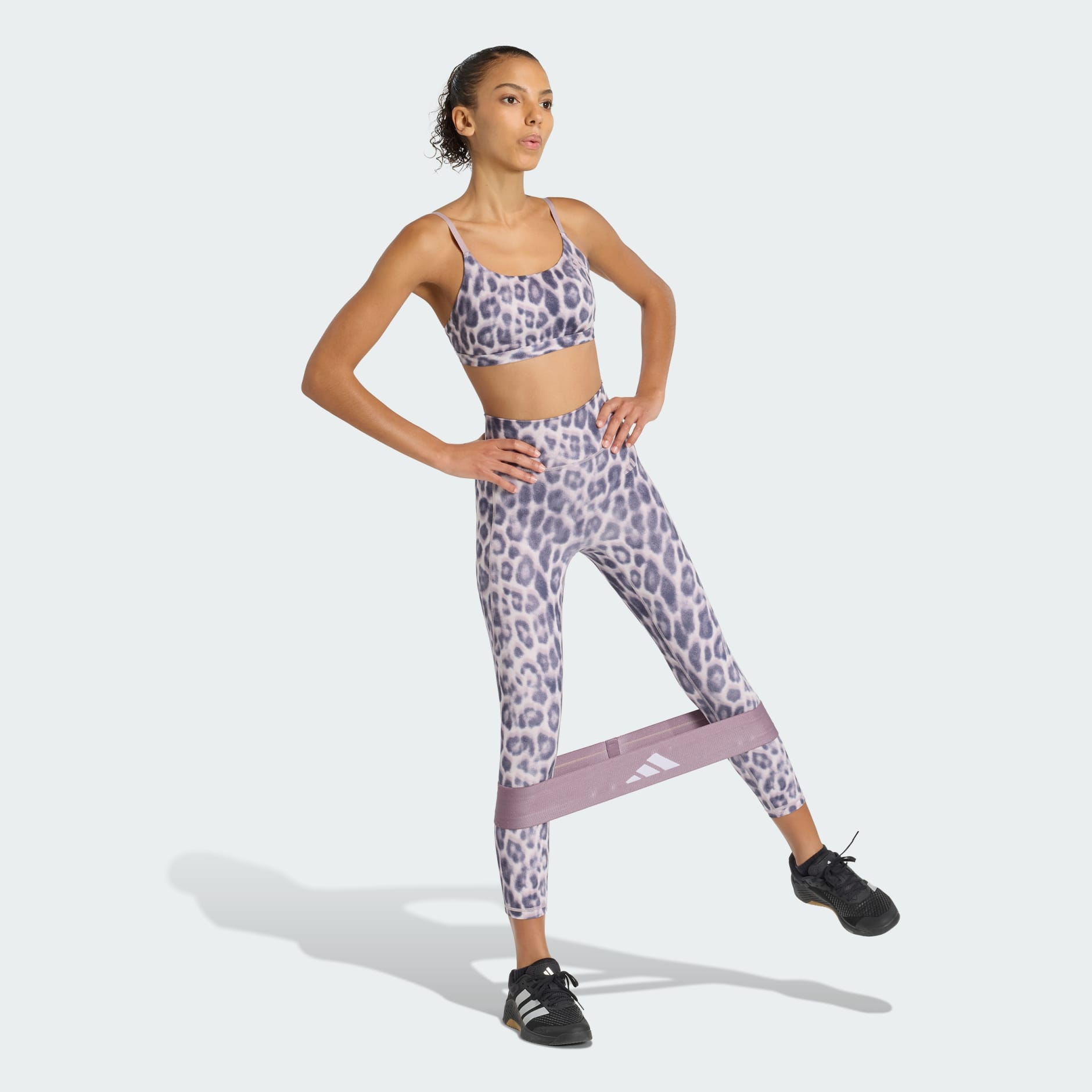 Optime Essentials Workout Leopard Light Support Bra