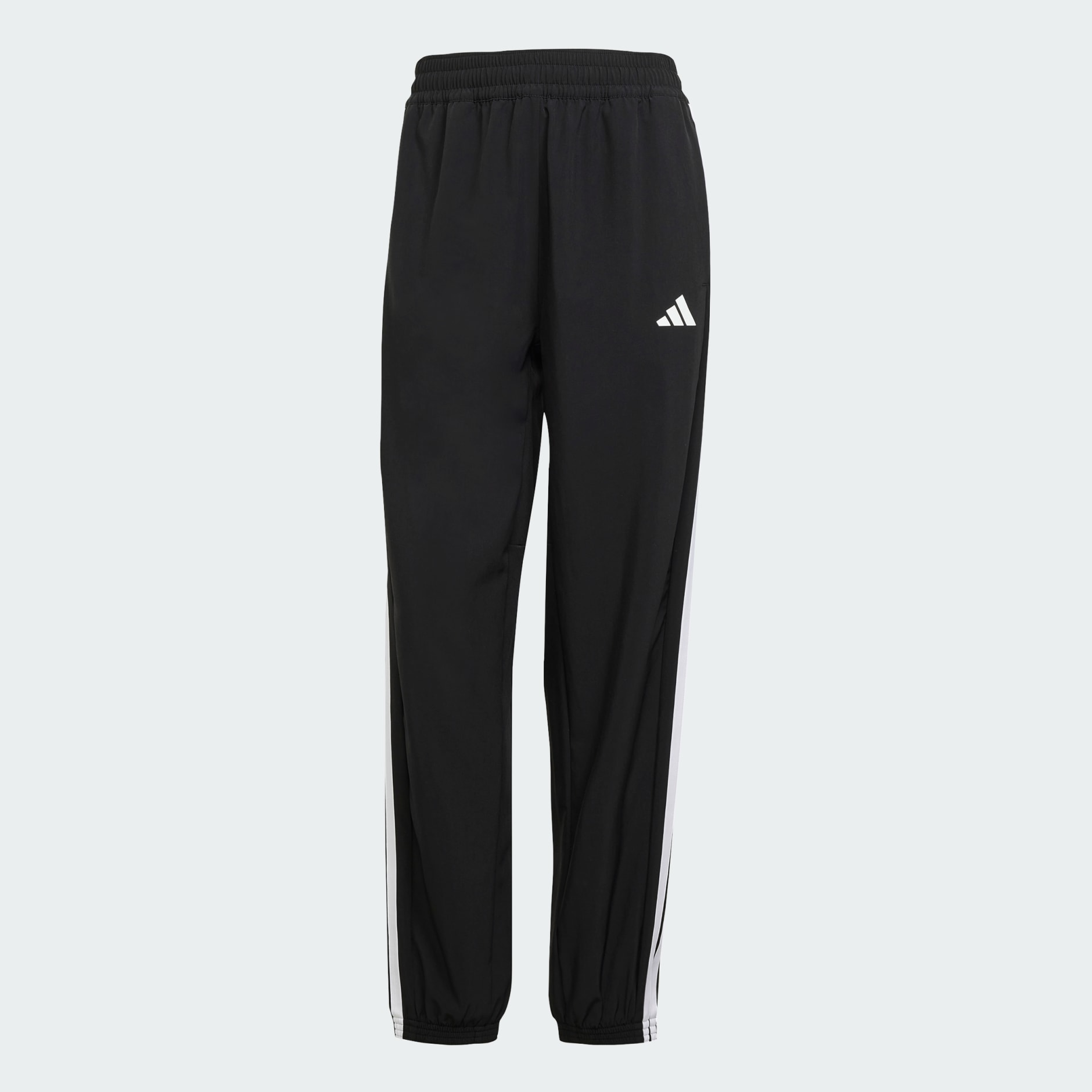 ★adidas★ Train Essentials 3S Woven Pants JI8313 CLOTHING - Train Essentials 3-Stripes Woven Pants - Black