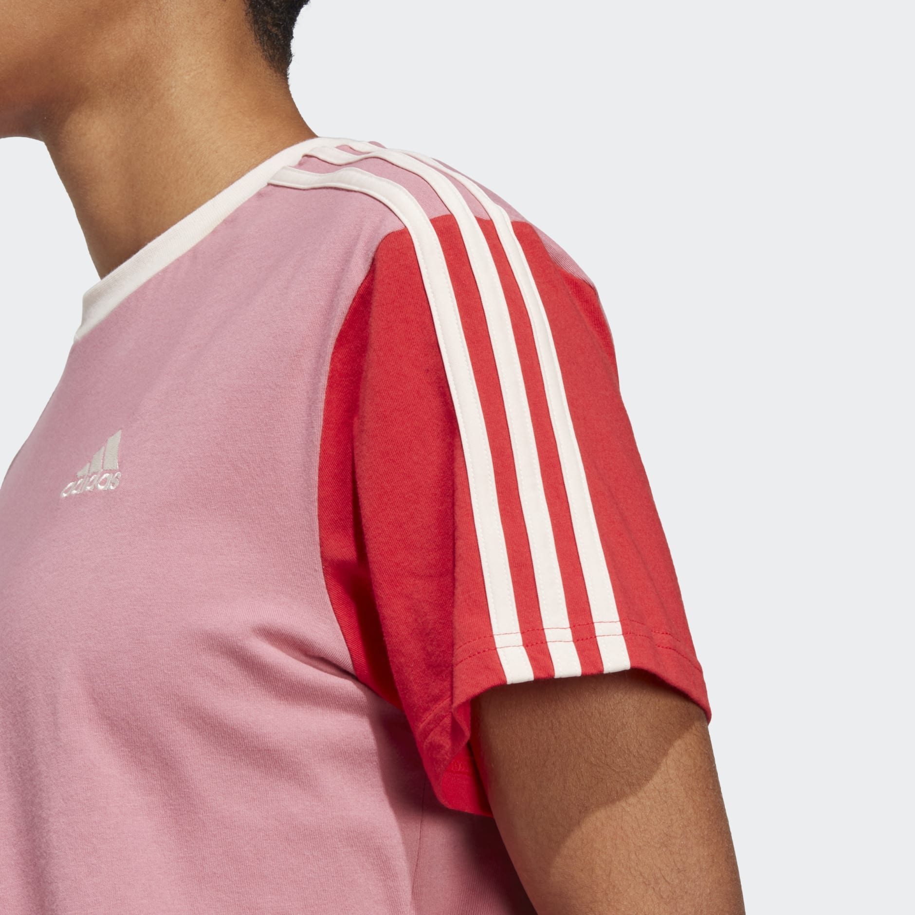 adidas Egypt Single Crop Pink 3-Stripes Top - Women\'s - Clothing Essentials Jersey |