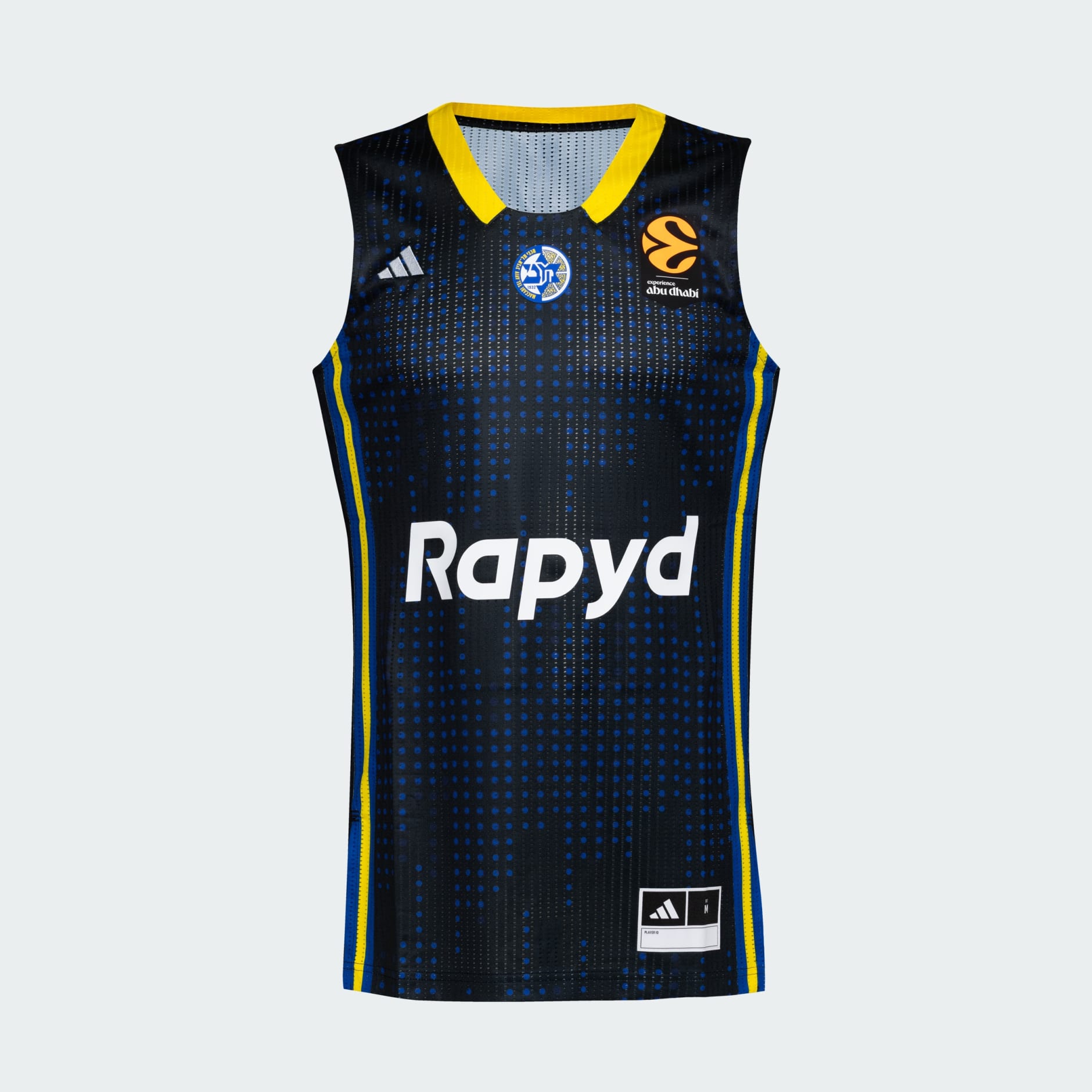 גופיית משחק כדורסל שלישית מכבי תל אביב 25/26