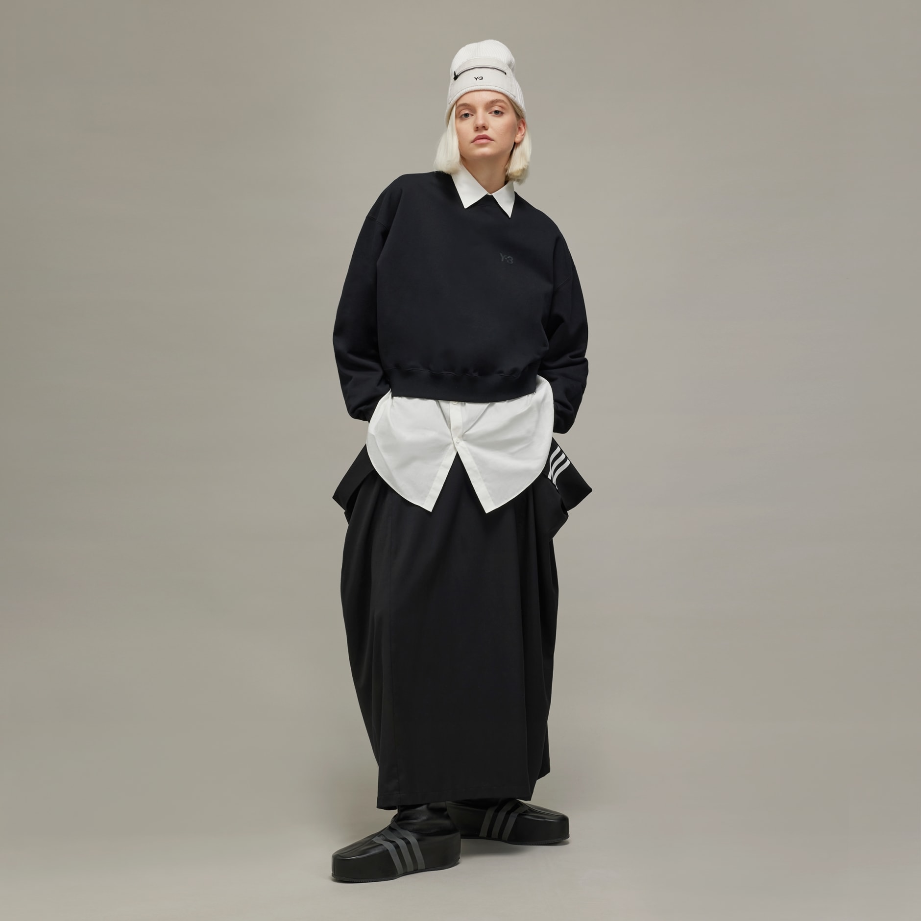 Y-3 Brushed Terry Boxy Crew Sweatshirt