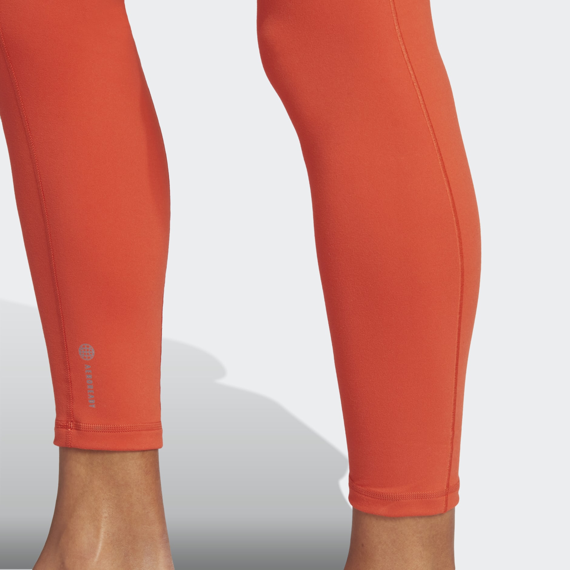 Women's Clothing - adidas Yoga Studio 7/8 Leggings (Plus Size) - Red