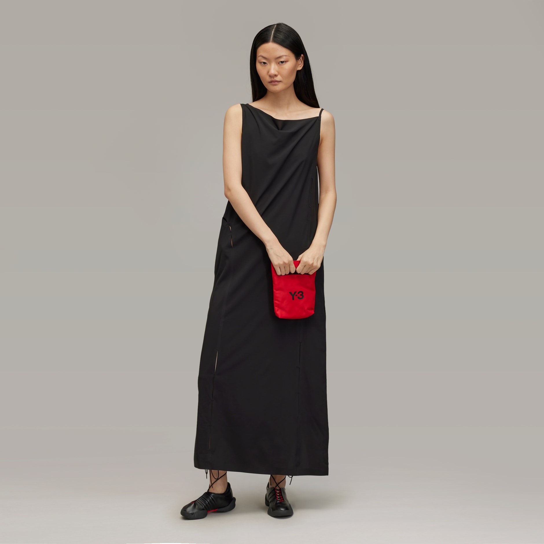 Y-3 Slit Dress - Black | adidas Hong Kong
