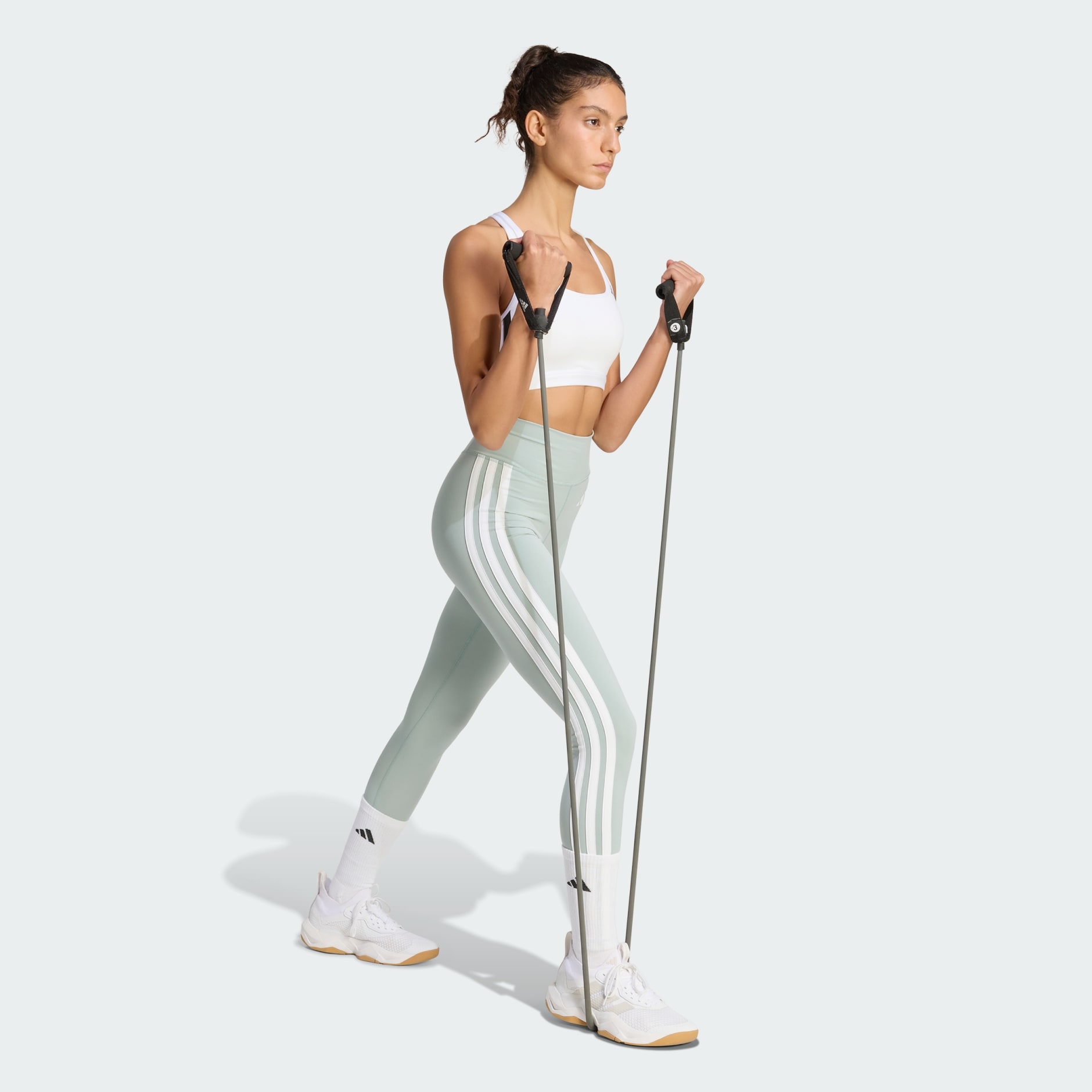 Optime Essentials Workout 3-Stripes Medium Support Bra