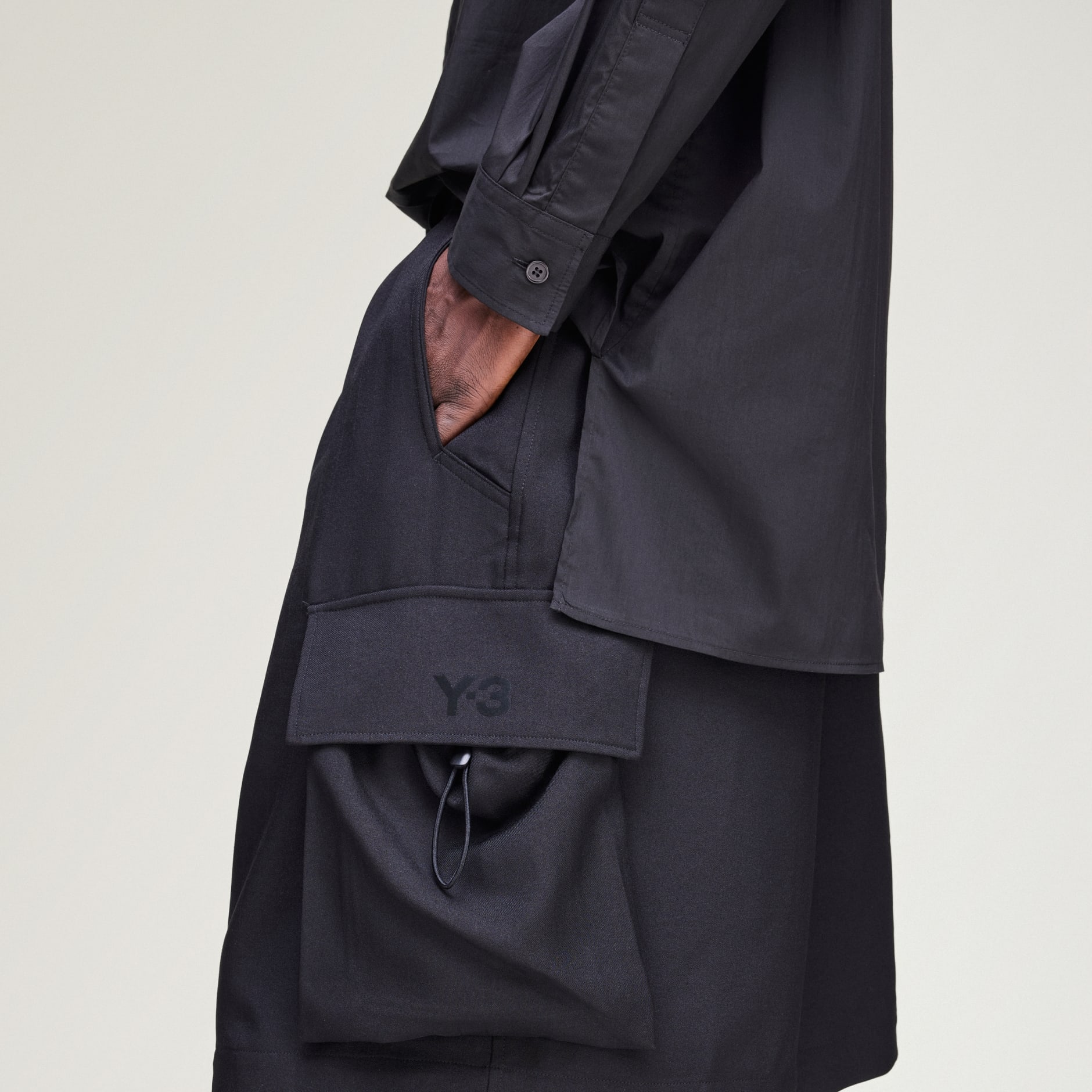 Y-3 SPORT UNIFORM CARGO SHORTS