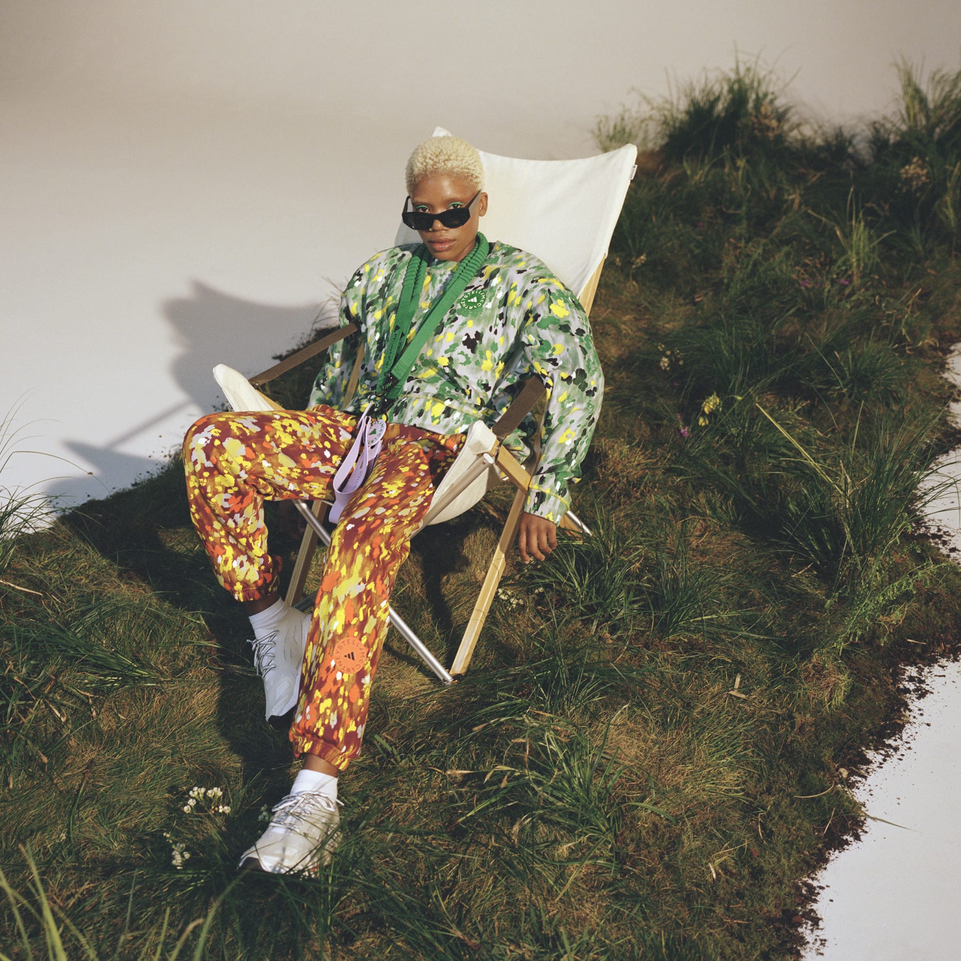 adidas by Stella McCartney Floral Printed Woven Track Pants