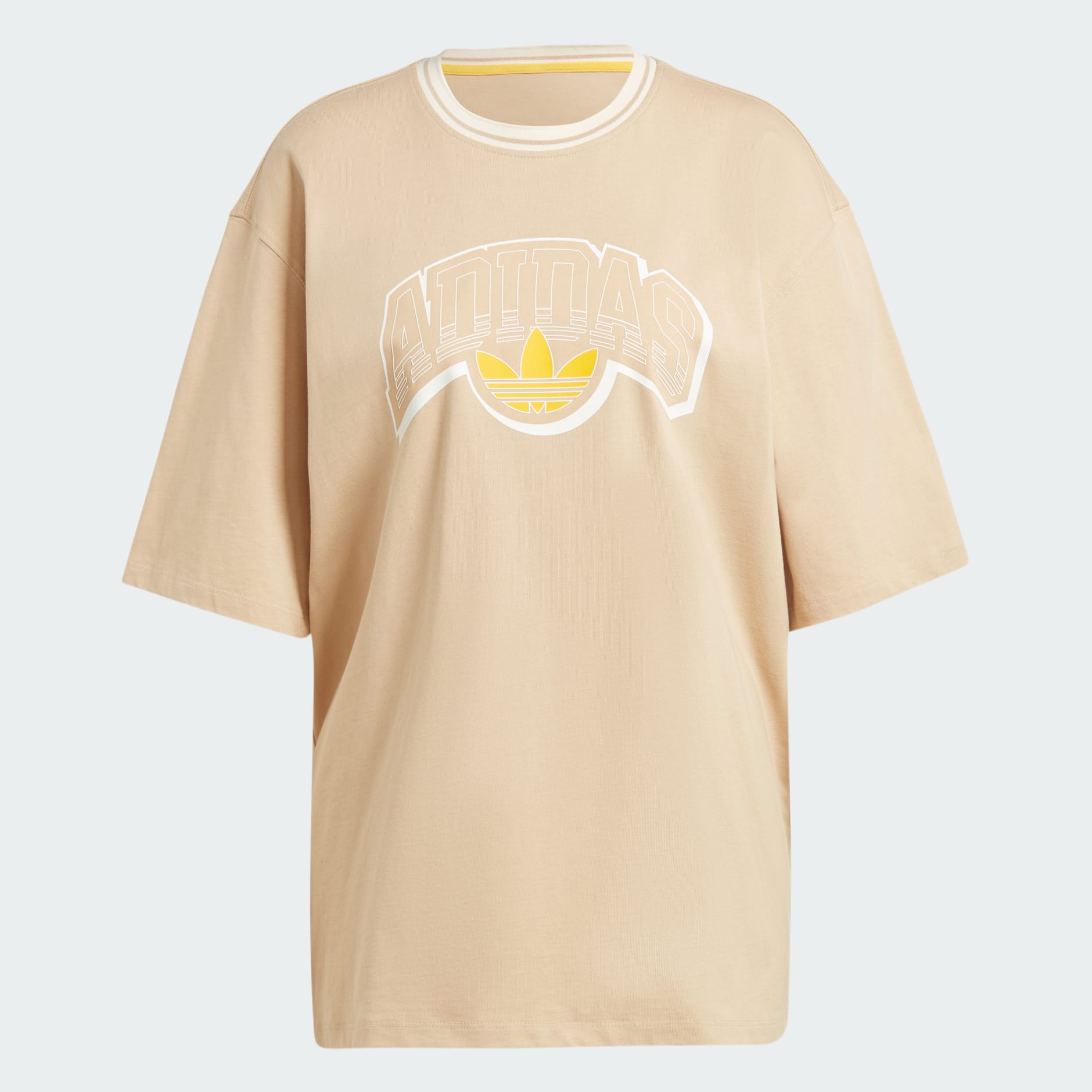 Adidas Big Logo Graphic Tee Beige Adidas Uae 8580