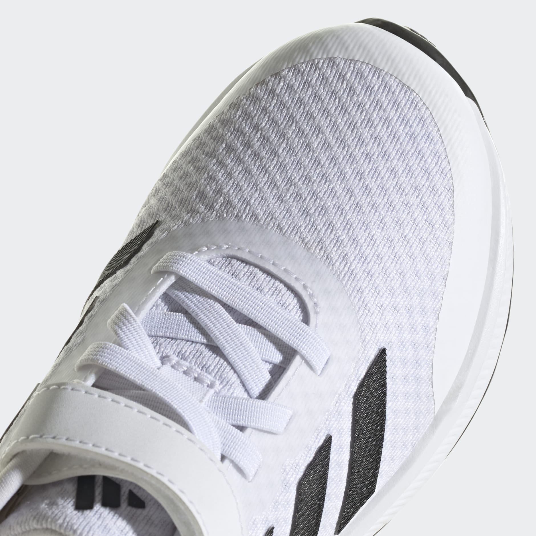 Kids Shoes - RunFalcon Shoes White 3.0 Oman Strap adidas Elastic Top - | Lace