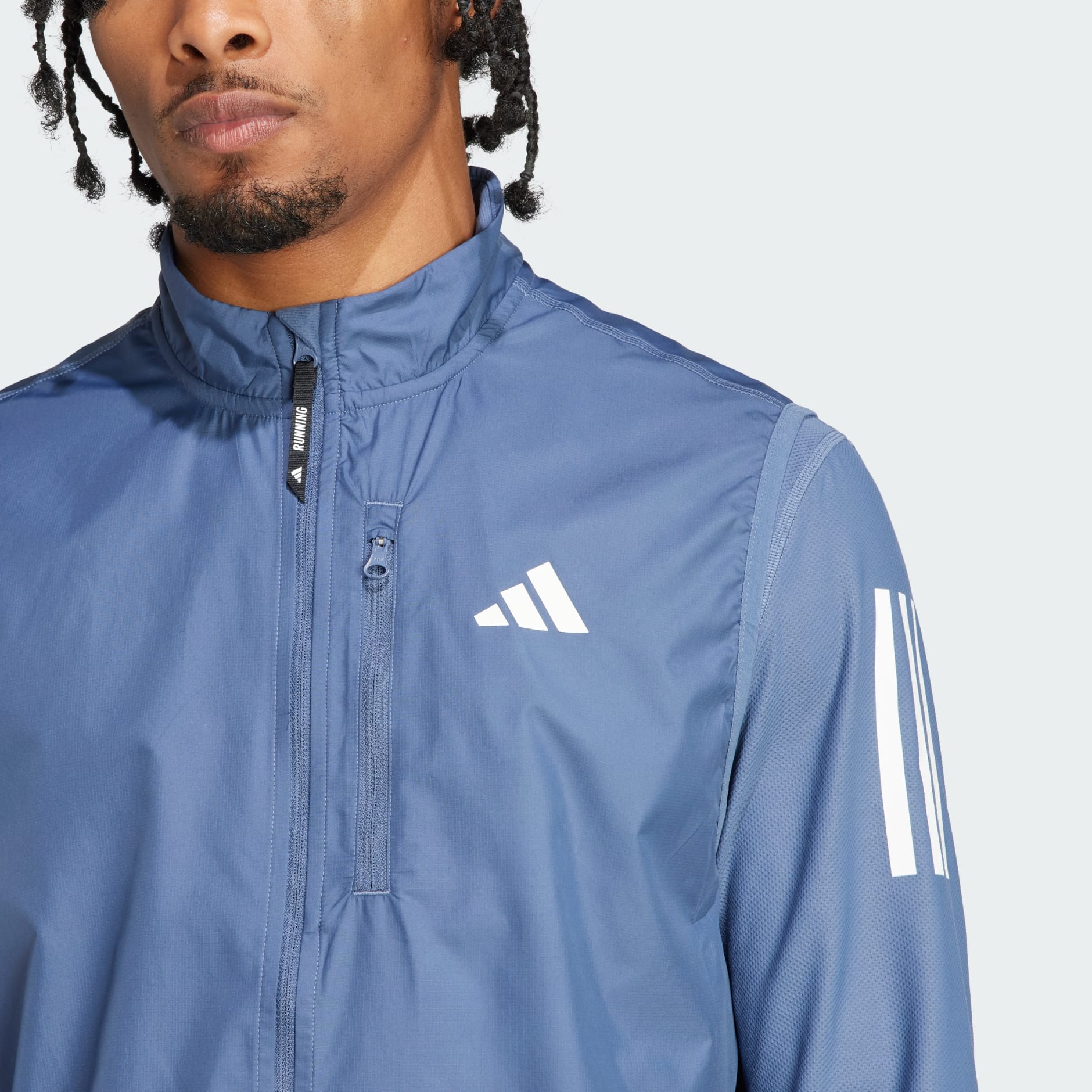 Men s Clothing Own the Run Vest Blue adidas Saudi Arabia