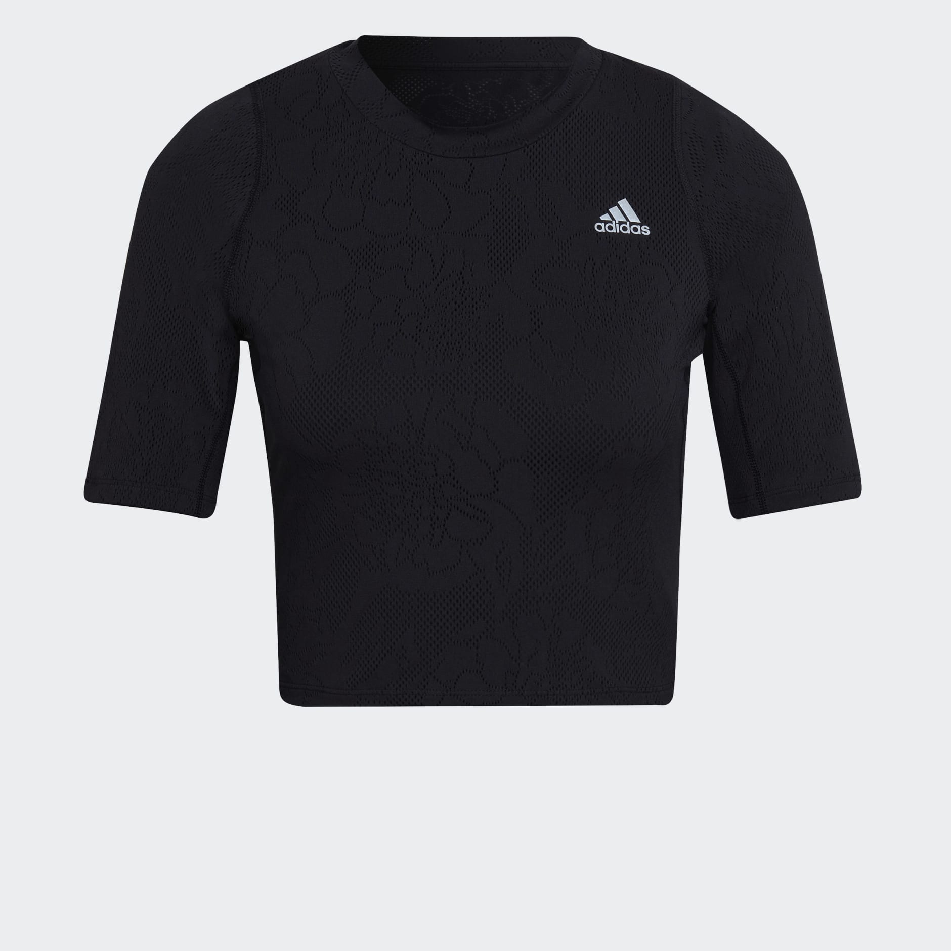 Run Fast Lace Crop Running Tee