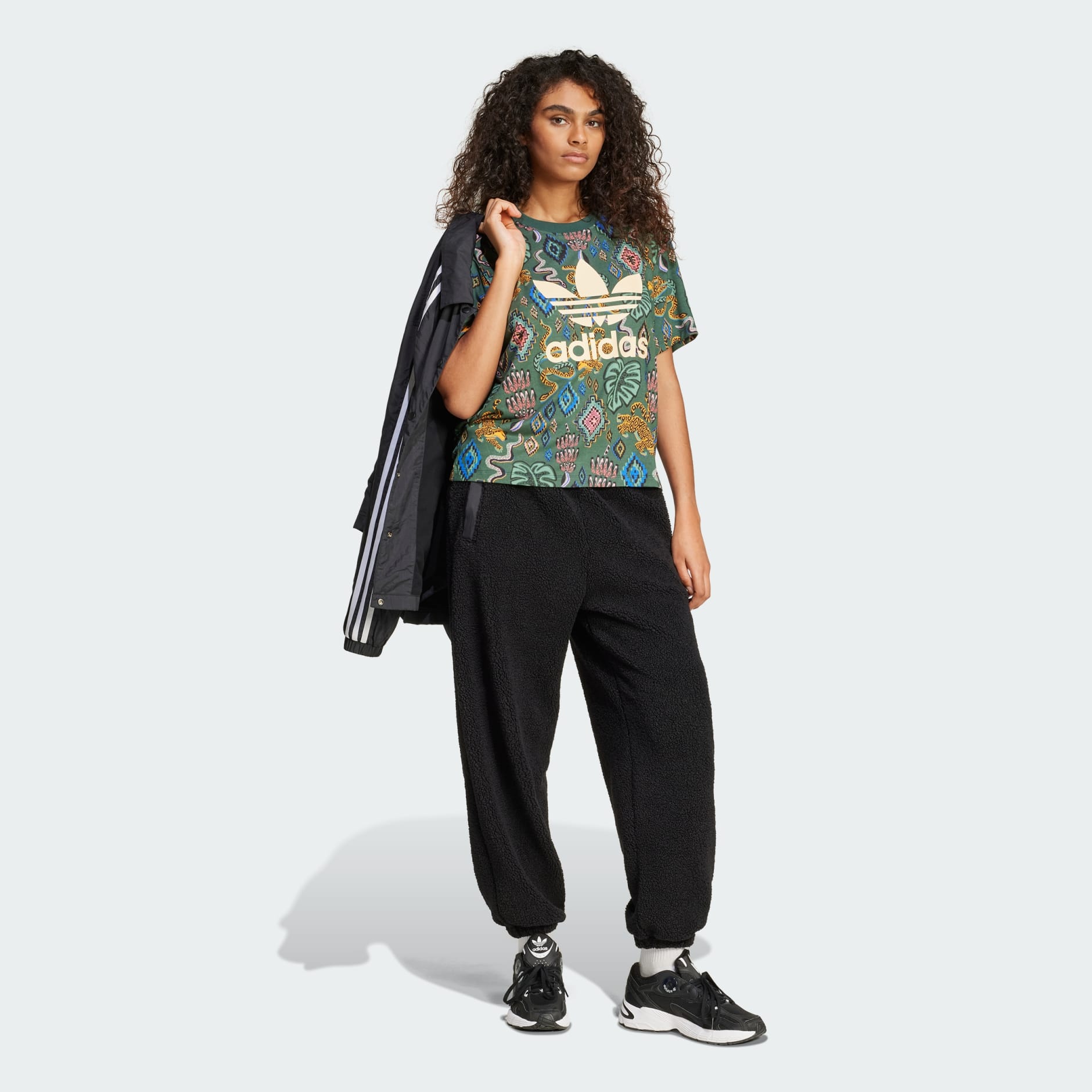 adidas adidas x FARM Rio Trefoil Tee Green adidas TZ