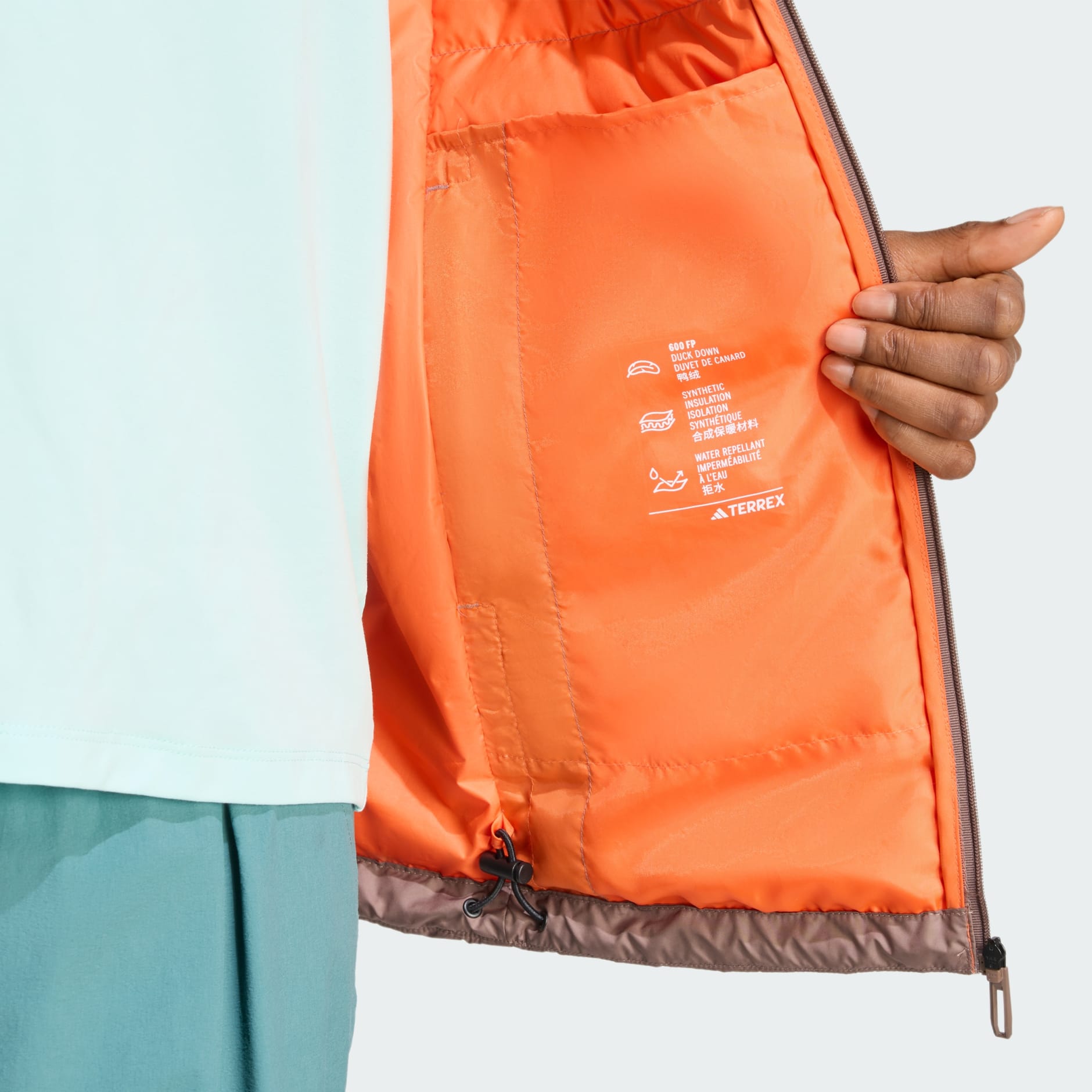 Veste &agrave; capuche Terrex Multi Light Down CLIMAWARM