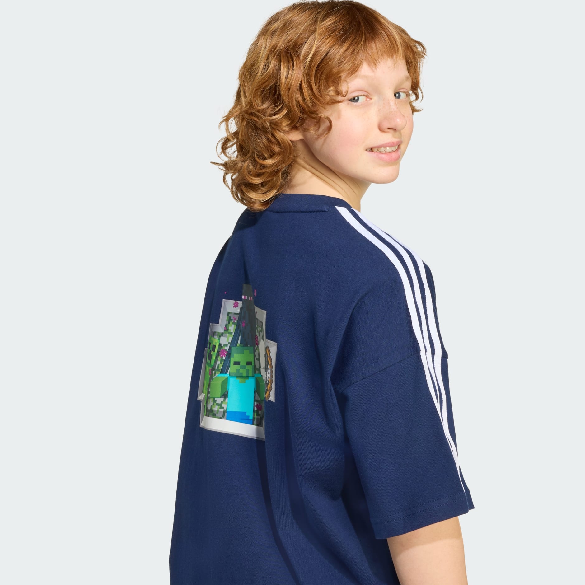 Ttricou cu imprimeu grafic adidas Originals X Minecraft pentru copii