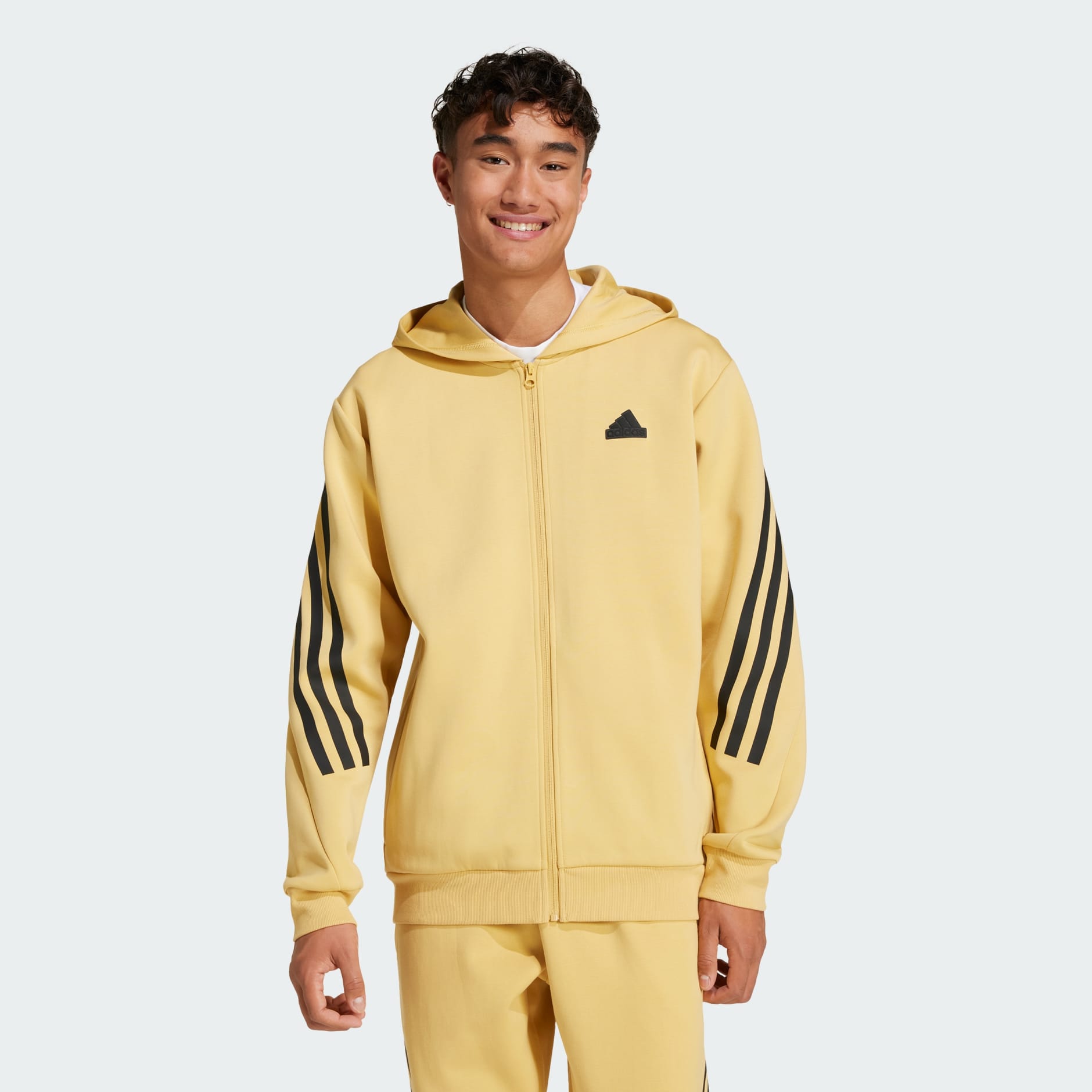 Adidas tan tape hoodie online