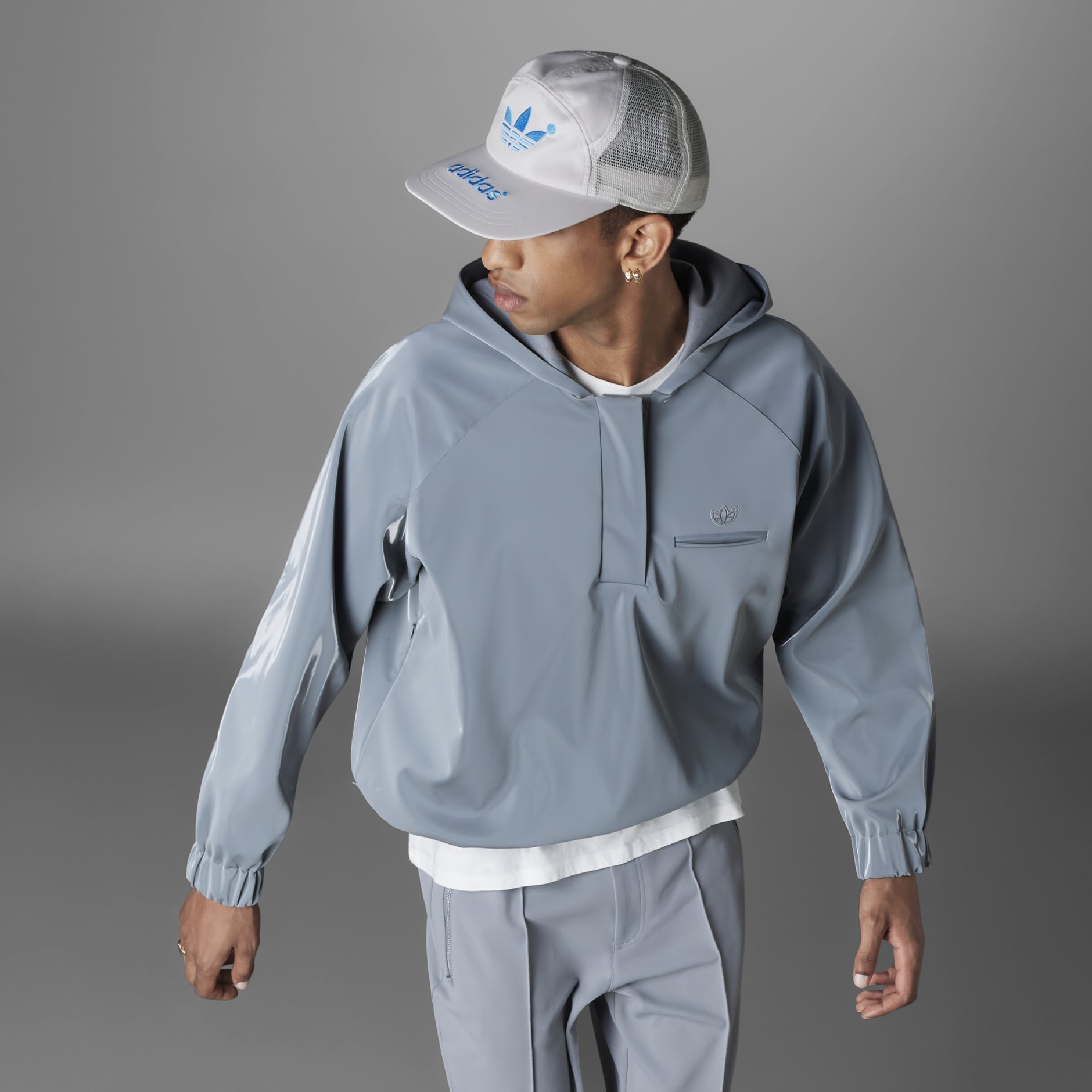 Clothing Blue Version High Shine Hoodie Gender Neutral Grey adidas Saudi Arabia