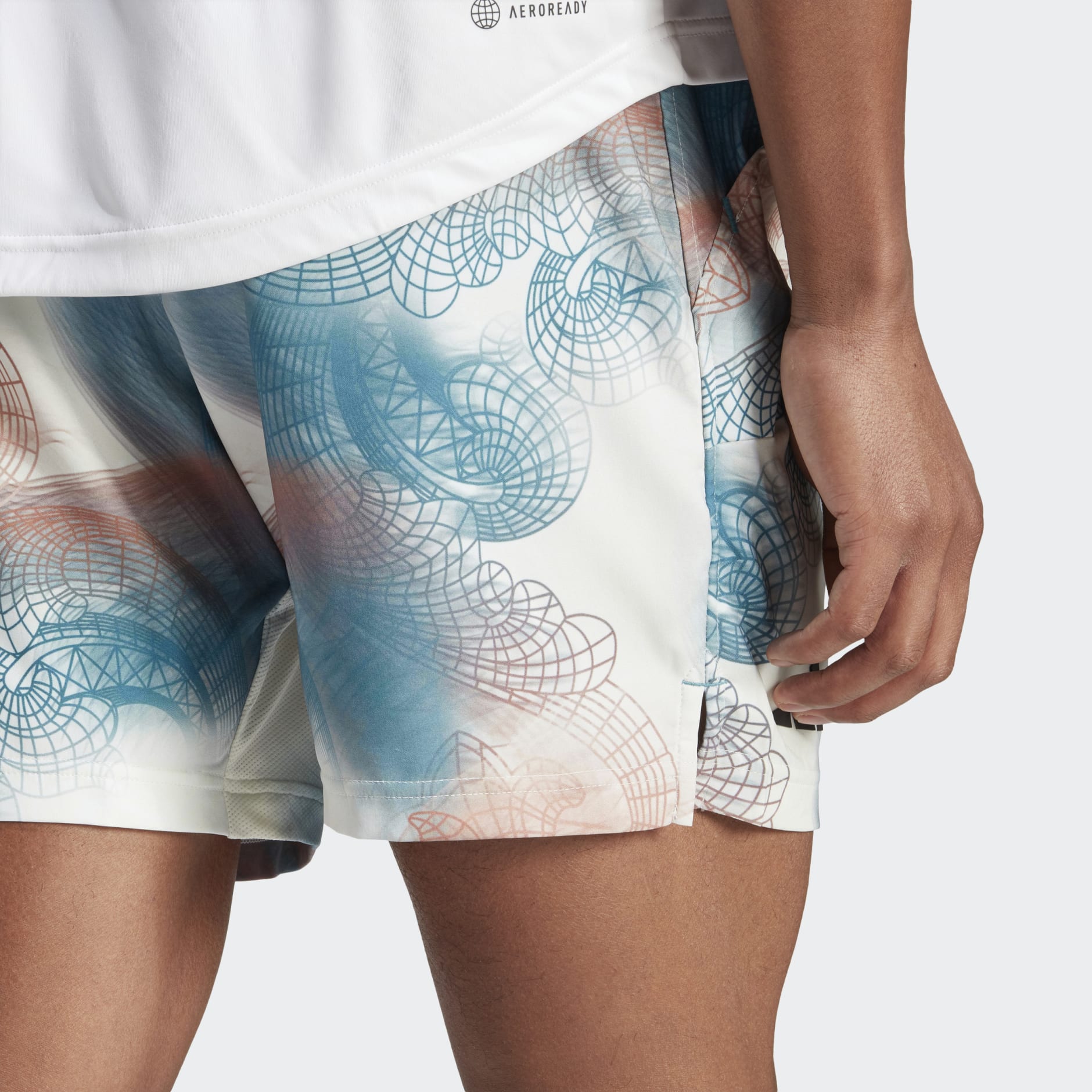 adidas Tennis Printed AEROREADY Ergo Pro Shorts - White | adidas UAE