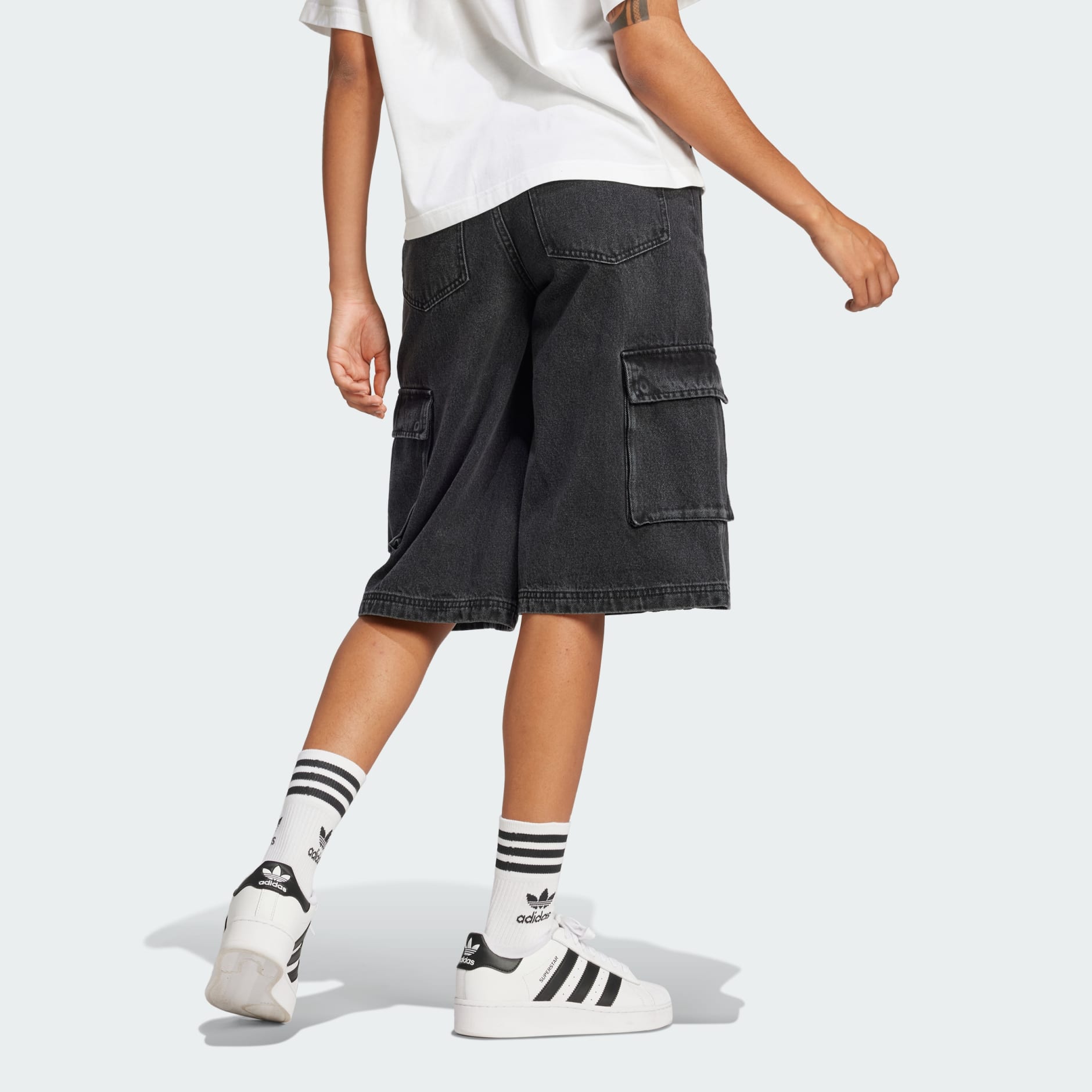 ショートパンツ adidas ADILENIUM 2 Denim Capri Shorts Black JM9283 Adilenium Season 2 Denim Capri Shorts (Gender Neutral