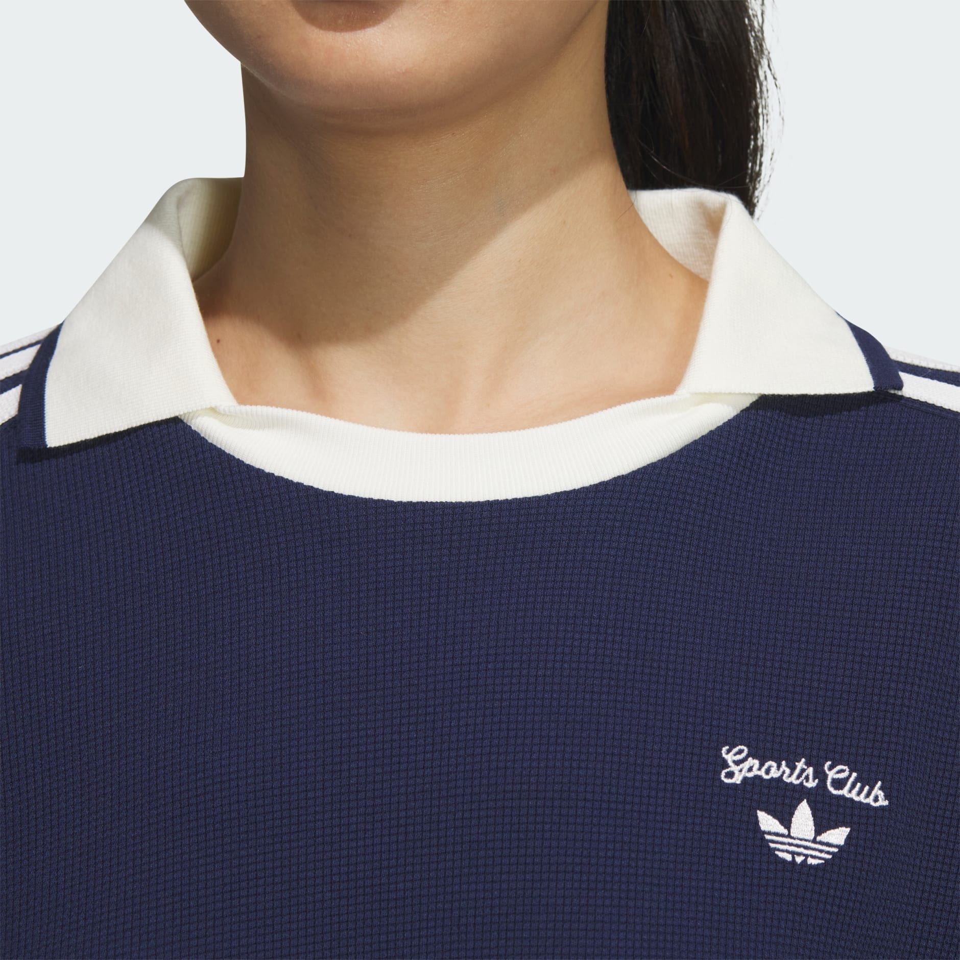 ★adidas★ Retro Sports Sporty Club Long Sleeve Tee JM8012 Retro Sport Sporty Club Long Sleeves Tee - Blue | adidas