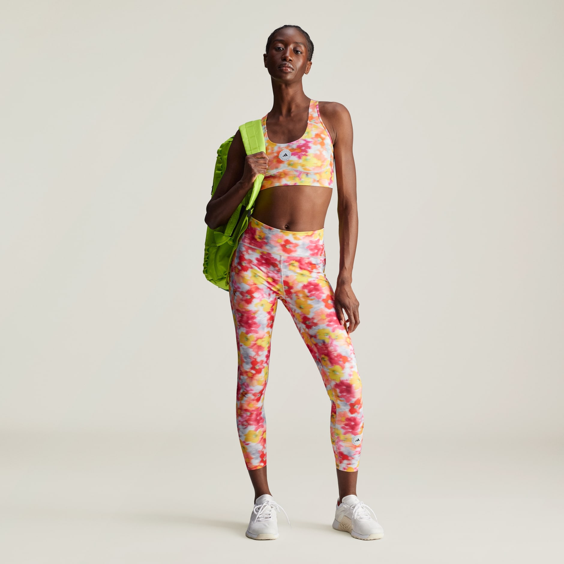 Women s Clothing adidas by Stella McCartney TruePurpose Printed Optime Training Leggings Yellow adidas Saudi Arabia