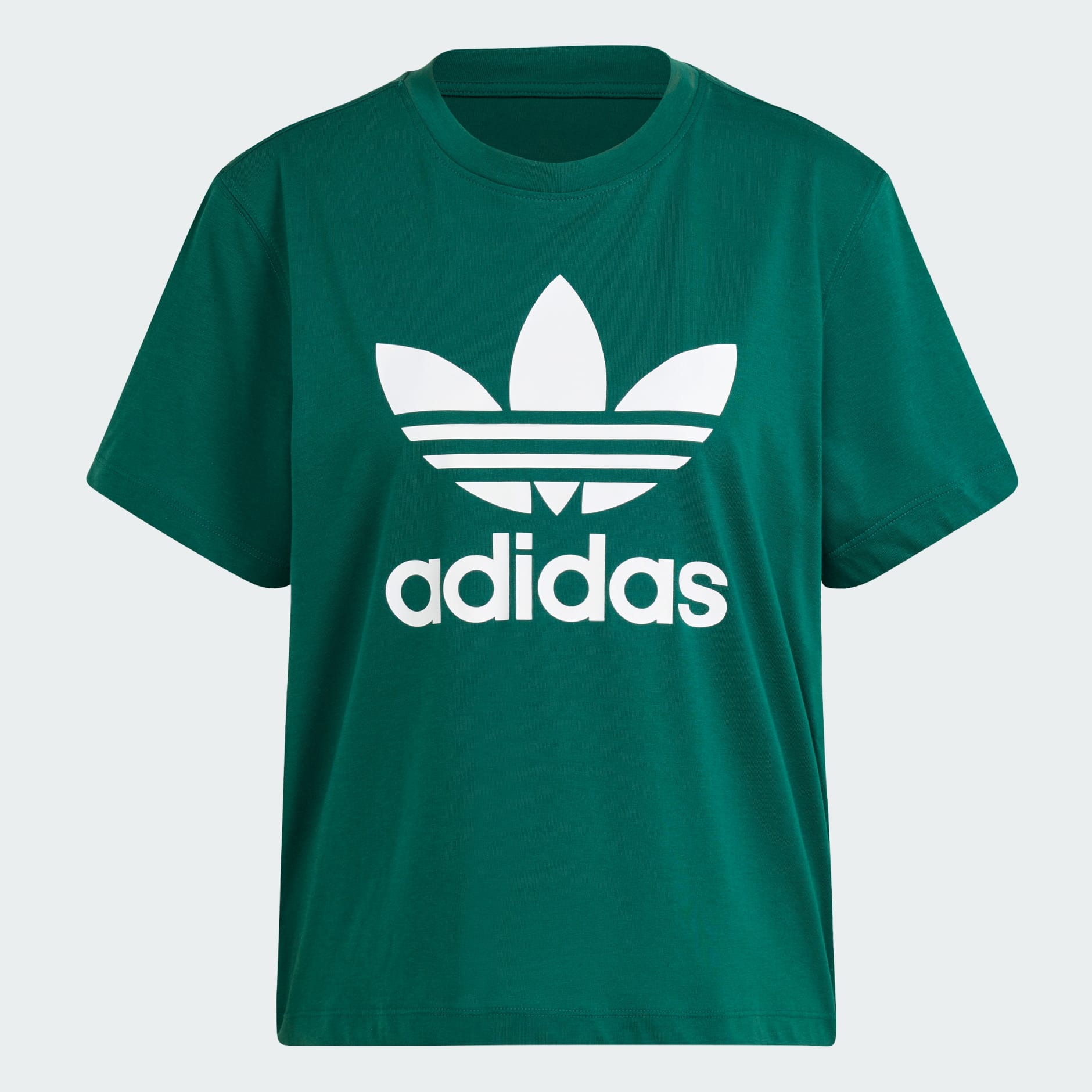 Adidas Adicolor Trefoil Boxy Tee Green Adidas Uae