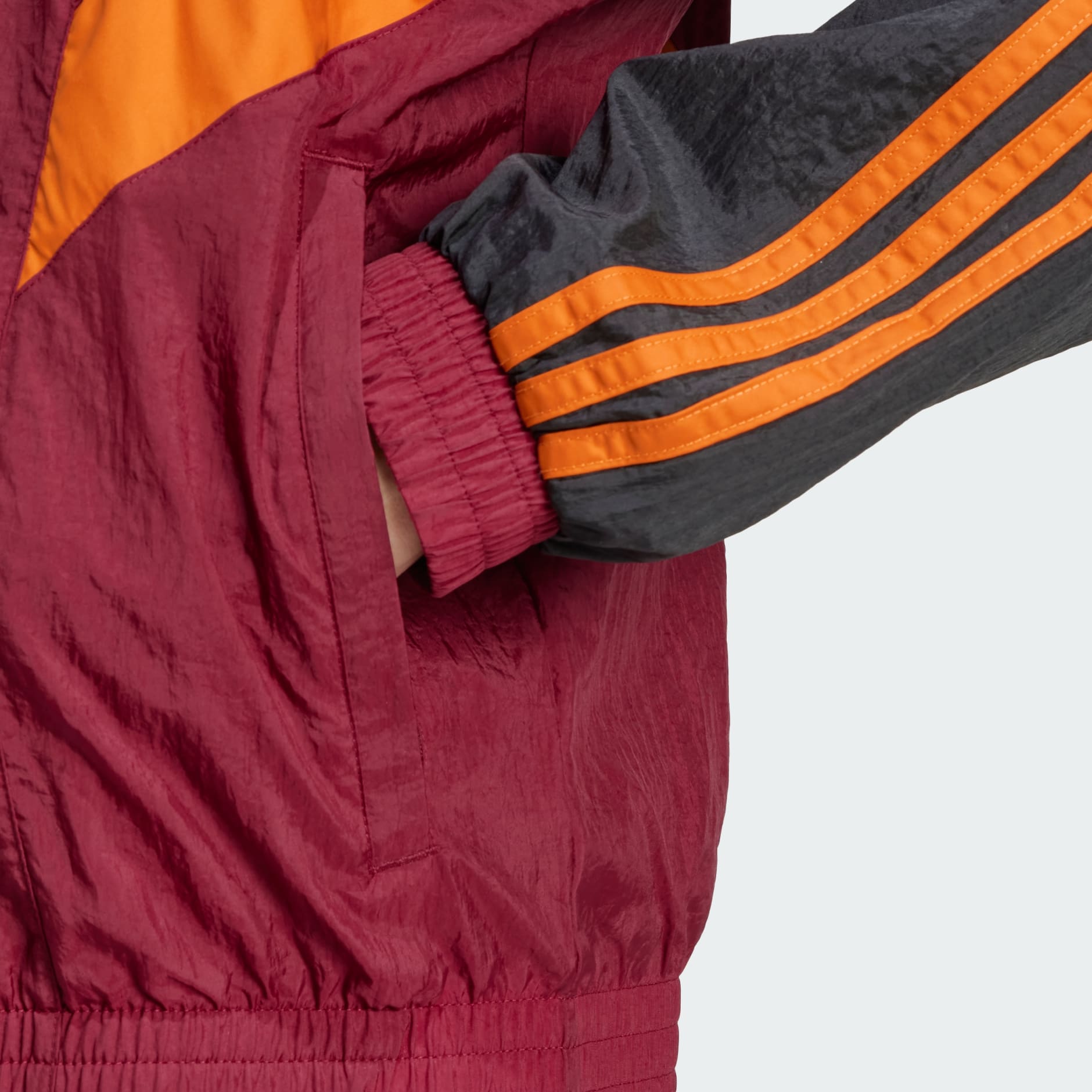 Maroon adidas track top hotsell