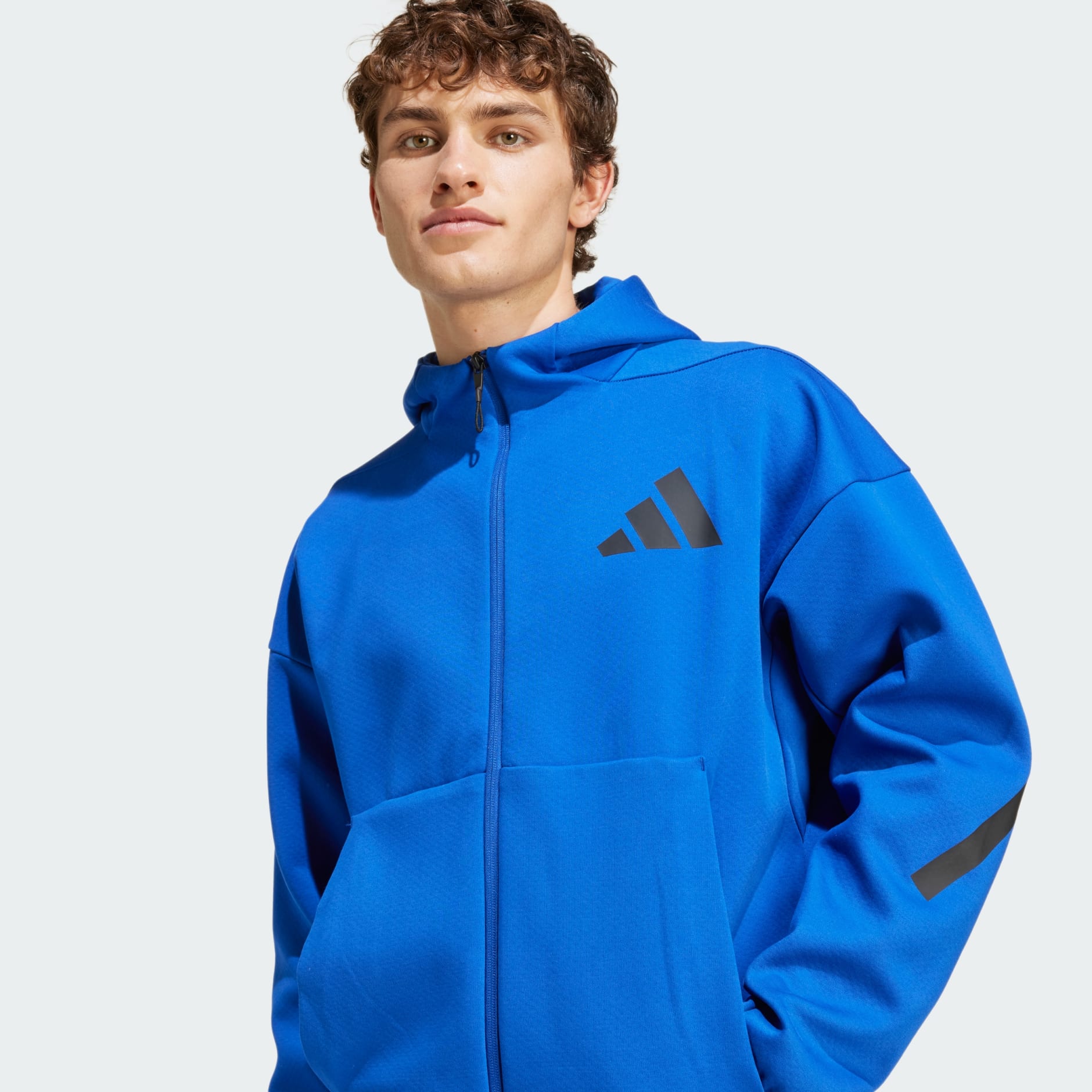 Z.N.E. Full-Zip Hooded Track Jacket - Blue | adidas Hong Kong