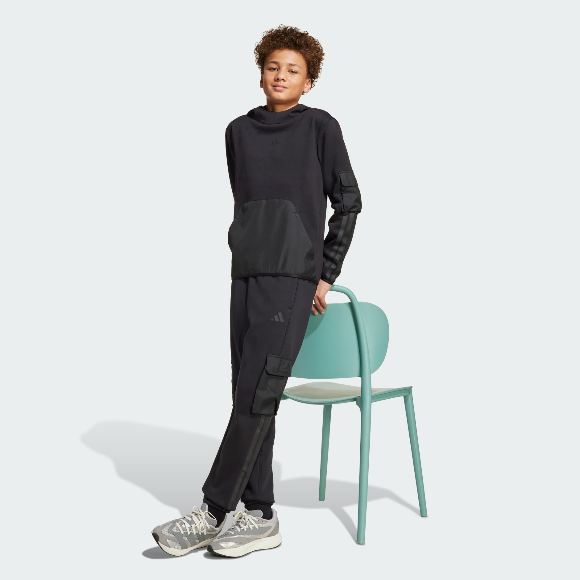 多功能絨毛小童工裝褲