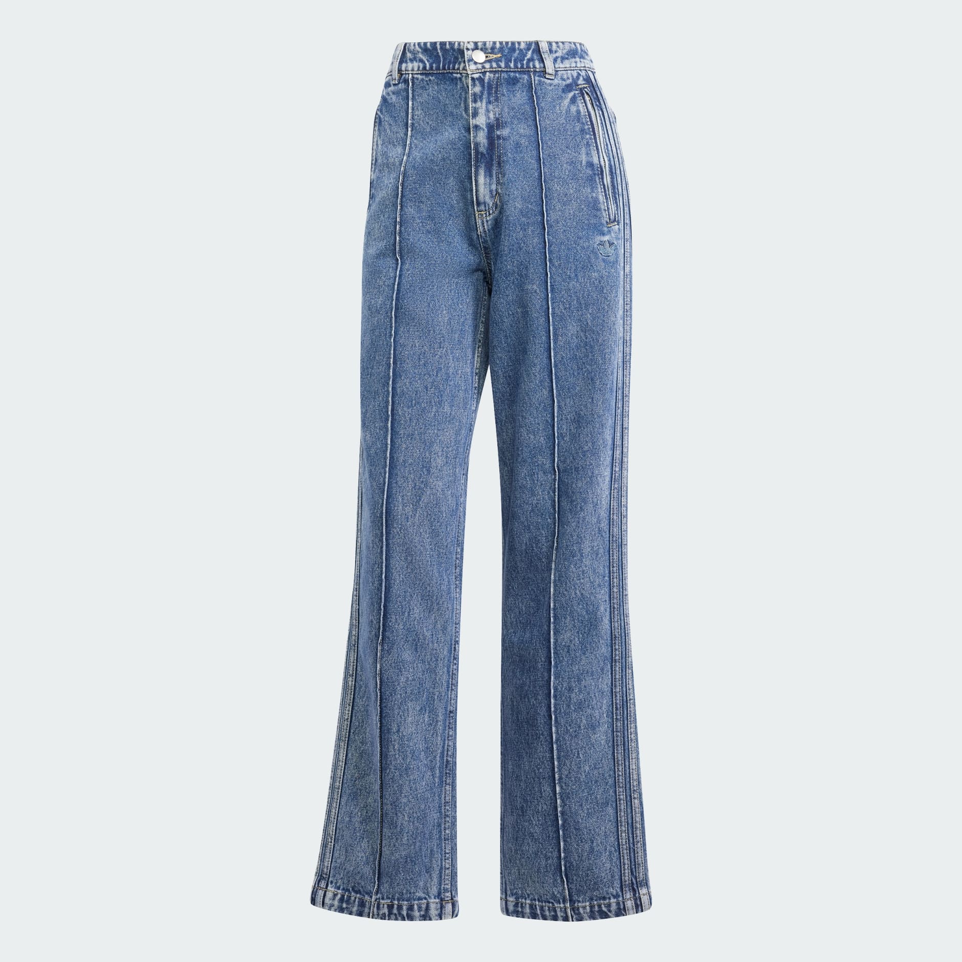 adidas Premium Essentials Denim Straight Leg Pants - Blue