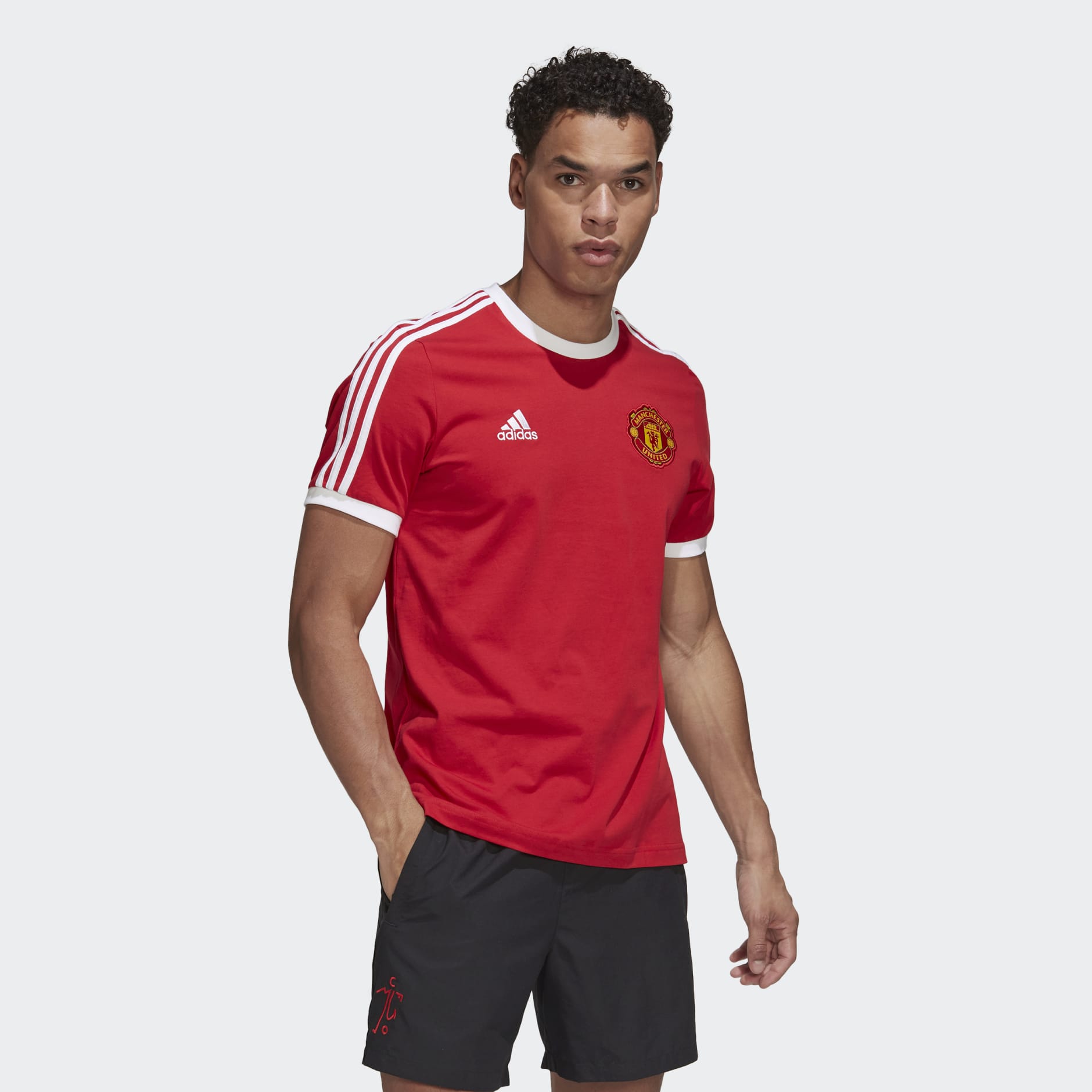 adidas Manchester United 3-Stripes Tee - Red | adidas SA