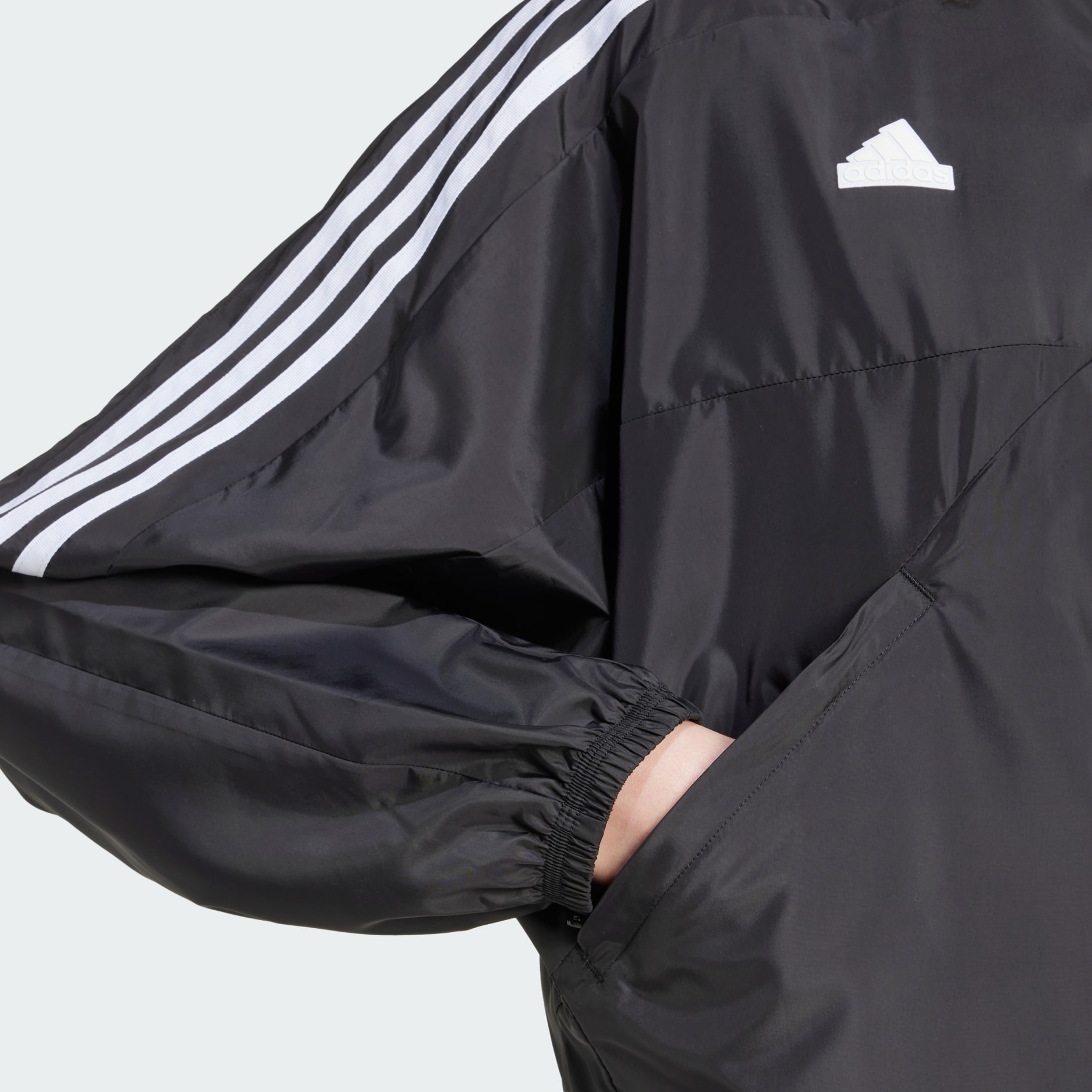 Adidas skateboarding 3 stripe jacket black on sale