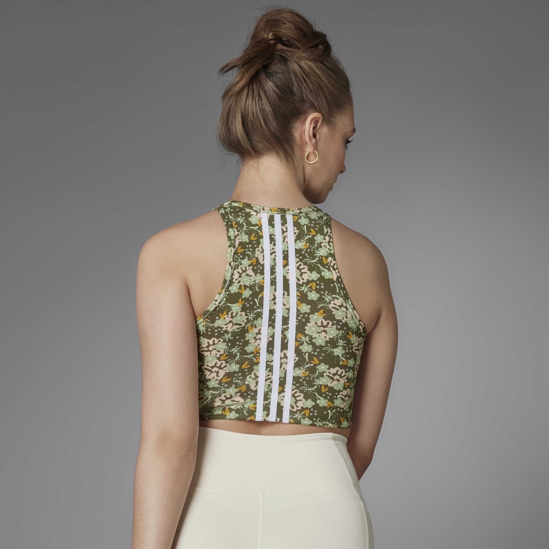 Grow Positivity Cropped Flowers Training Tank Top