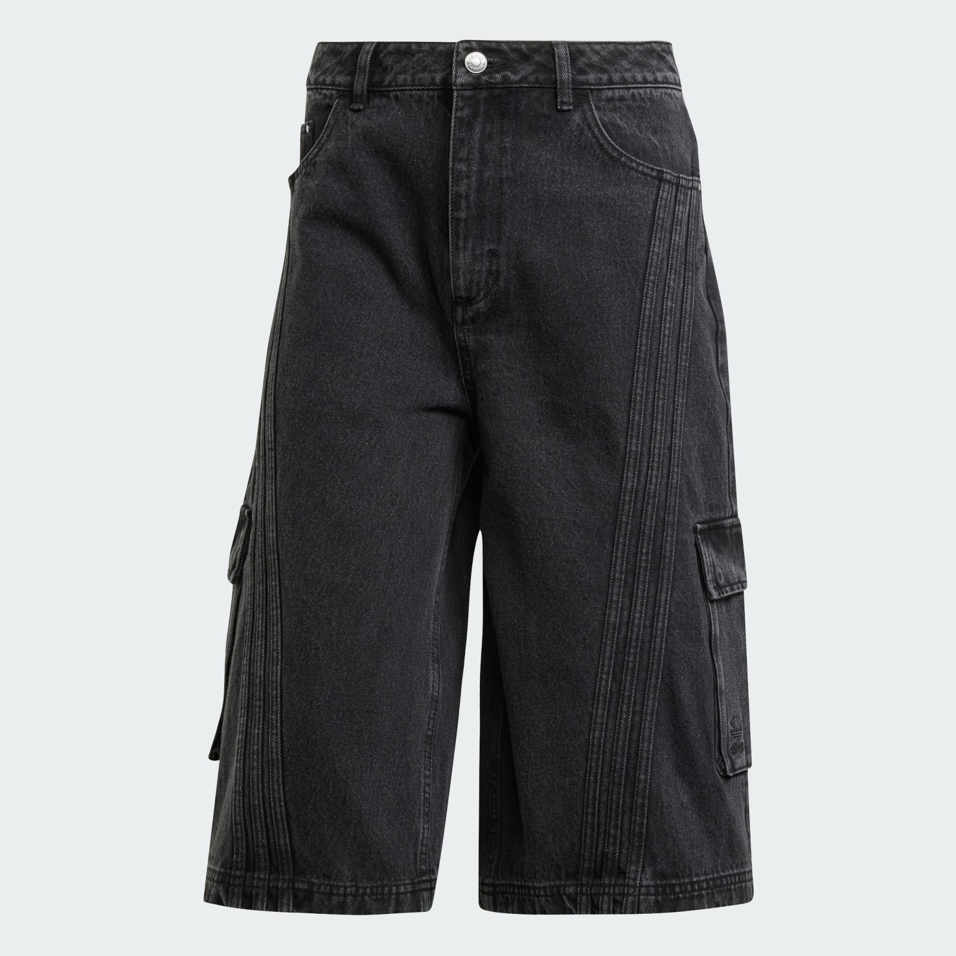 ショートパンツ adidas ADILENIUM 2 Denim Capri Shorts Black JM9283 adidas WMNS Adilenium Season 2 Denim Capri Short JM9283
