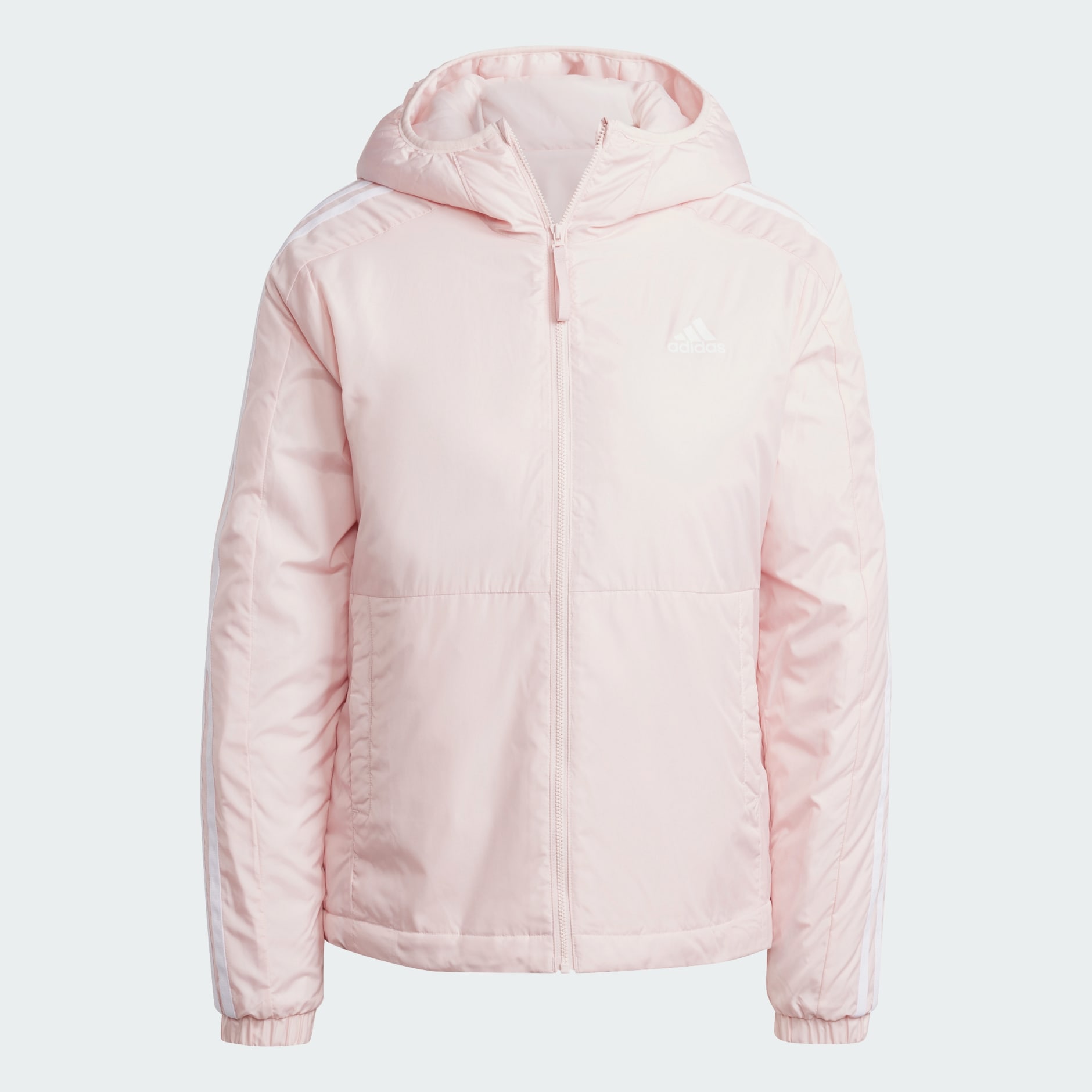 adidas Essentials 3 Stripes Insulated Hooded Jacket Pink adidas TZ