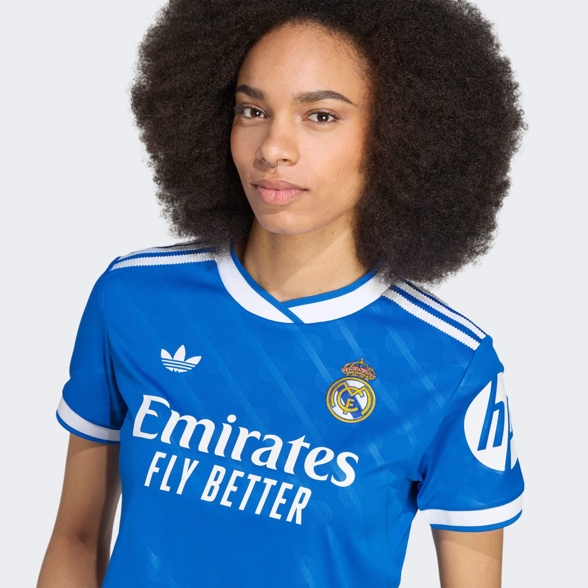 Clothing - Real Madrid 25/26 Cropped Third Jersey - Blue | adidas