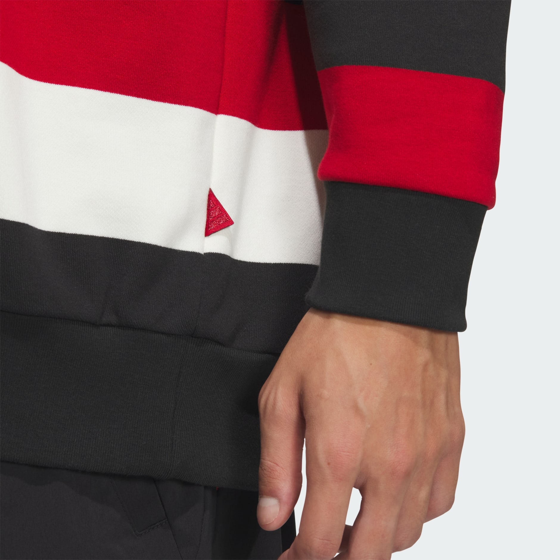 CNY Stripe Sweatshirt (Gender Neutral) - Black | adidas Hong