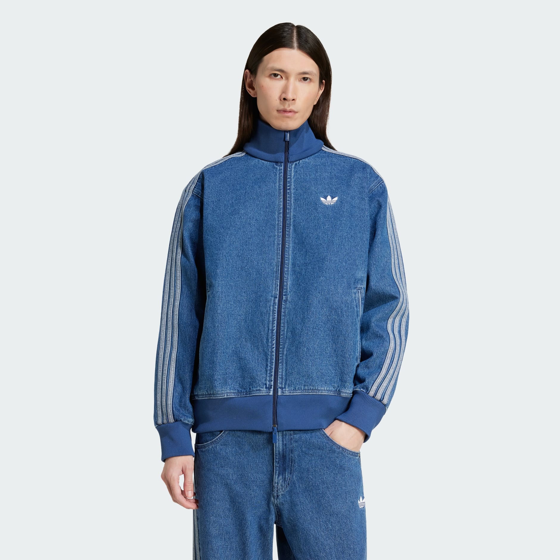 Clothing - Adicolor Denim Firebird Track Top - Blue | adidas