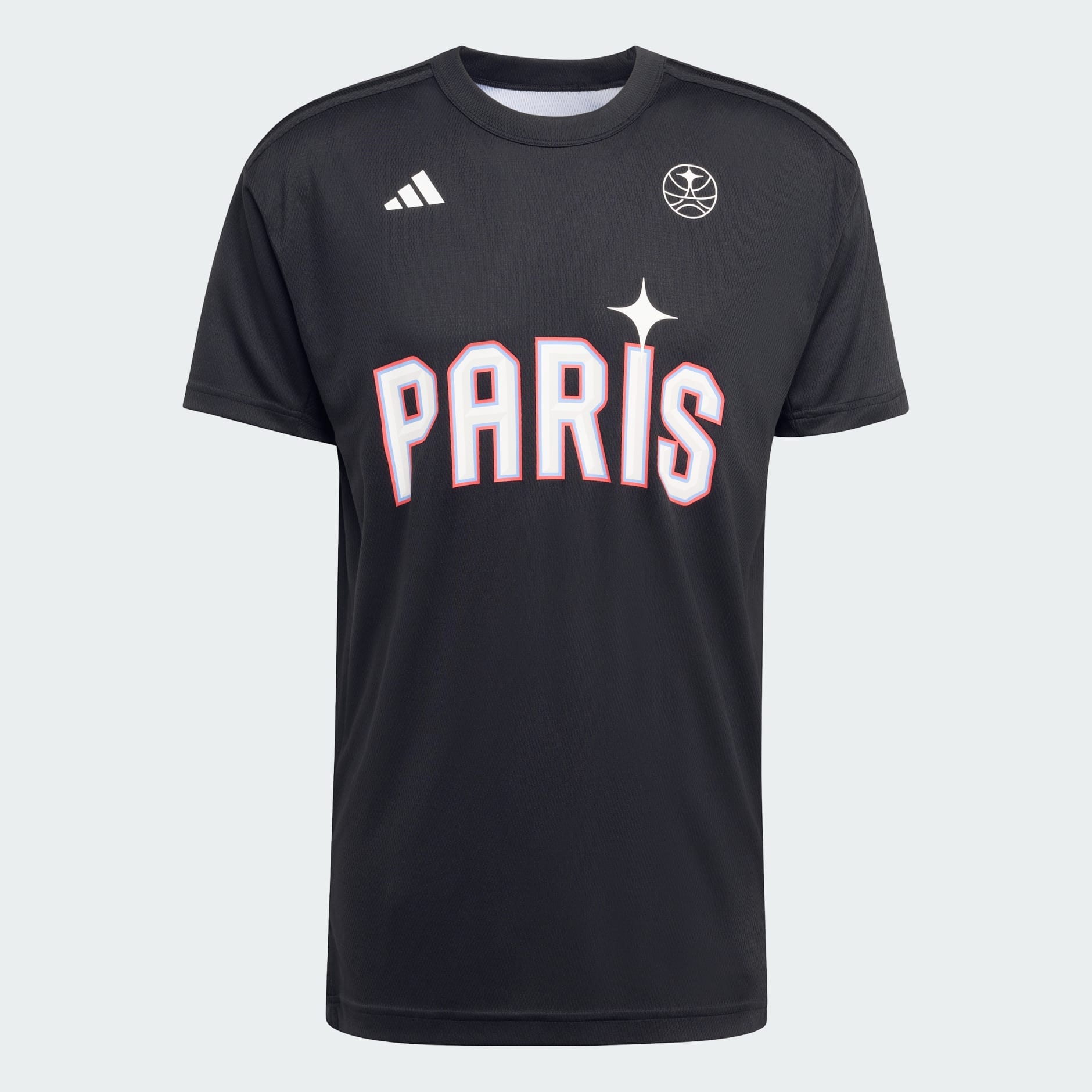 TRICOU CU M&Acirc;NECĂ SCURTĂ PARIS BASKETBALL WARM UP PENTRU BĂRBAȚI