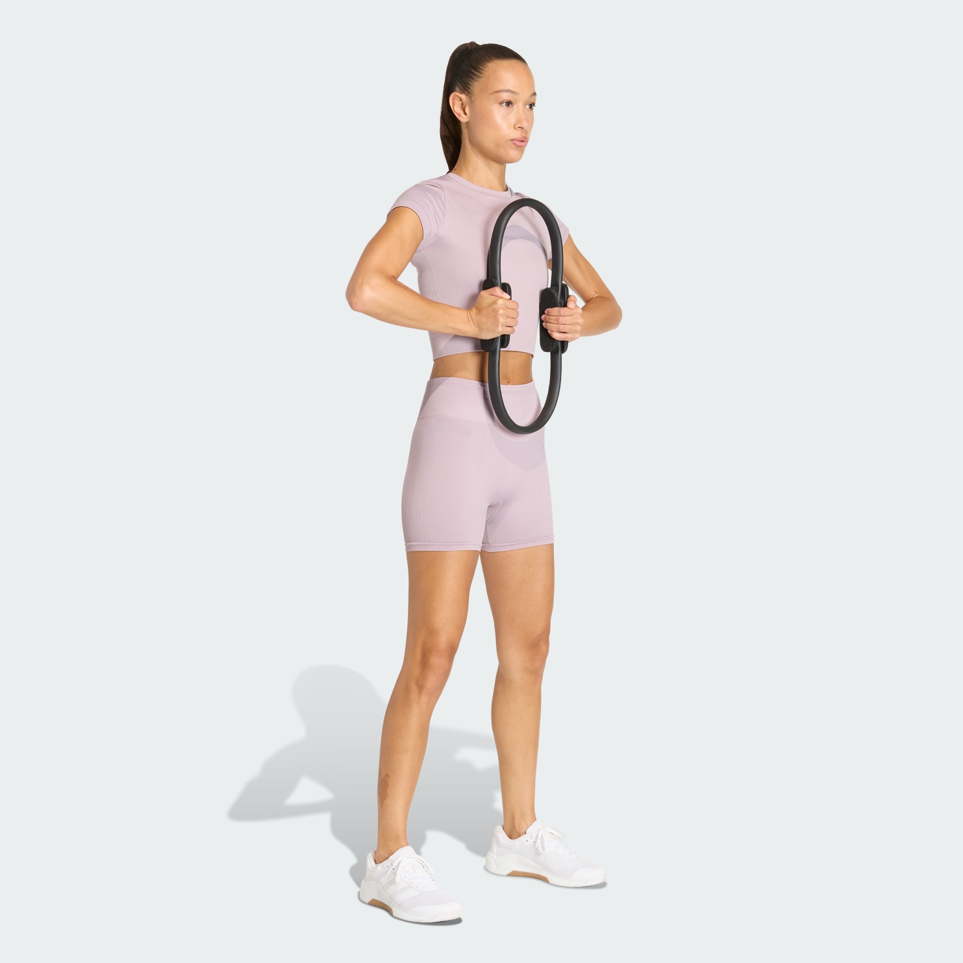 Colanți scurți tricotați Workout Essentials 4 inch