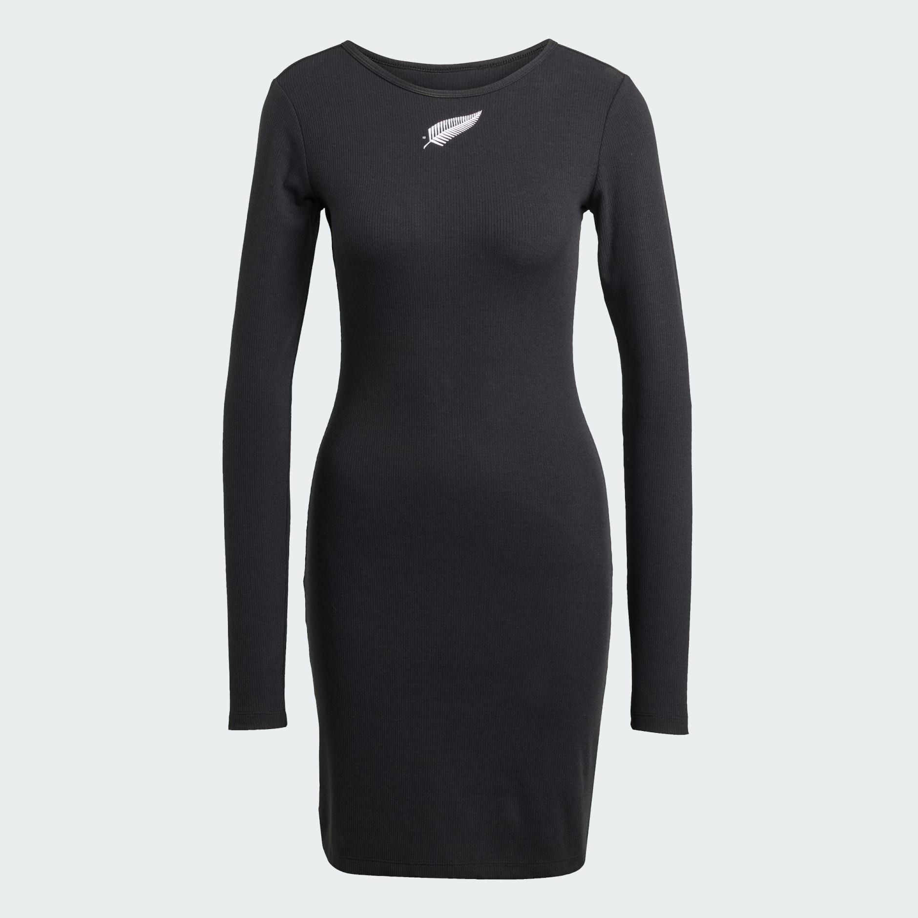 Black Ferns Essentials Rib Long Sleeve Dress