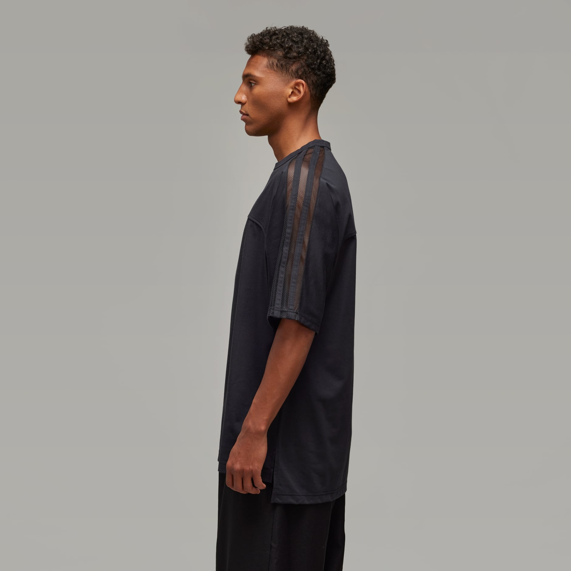 Y-3 Mesh 3-Stripes Short Sleeve Tee