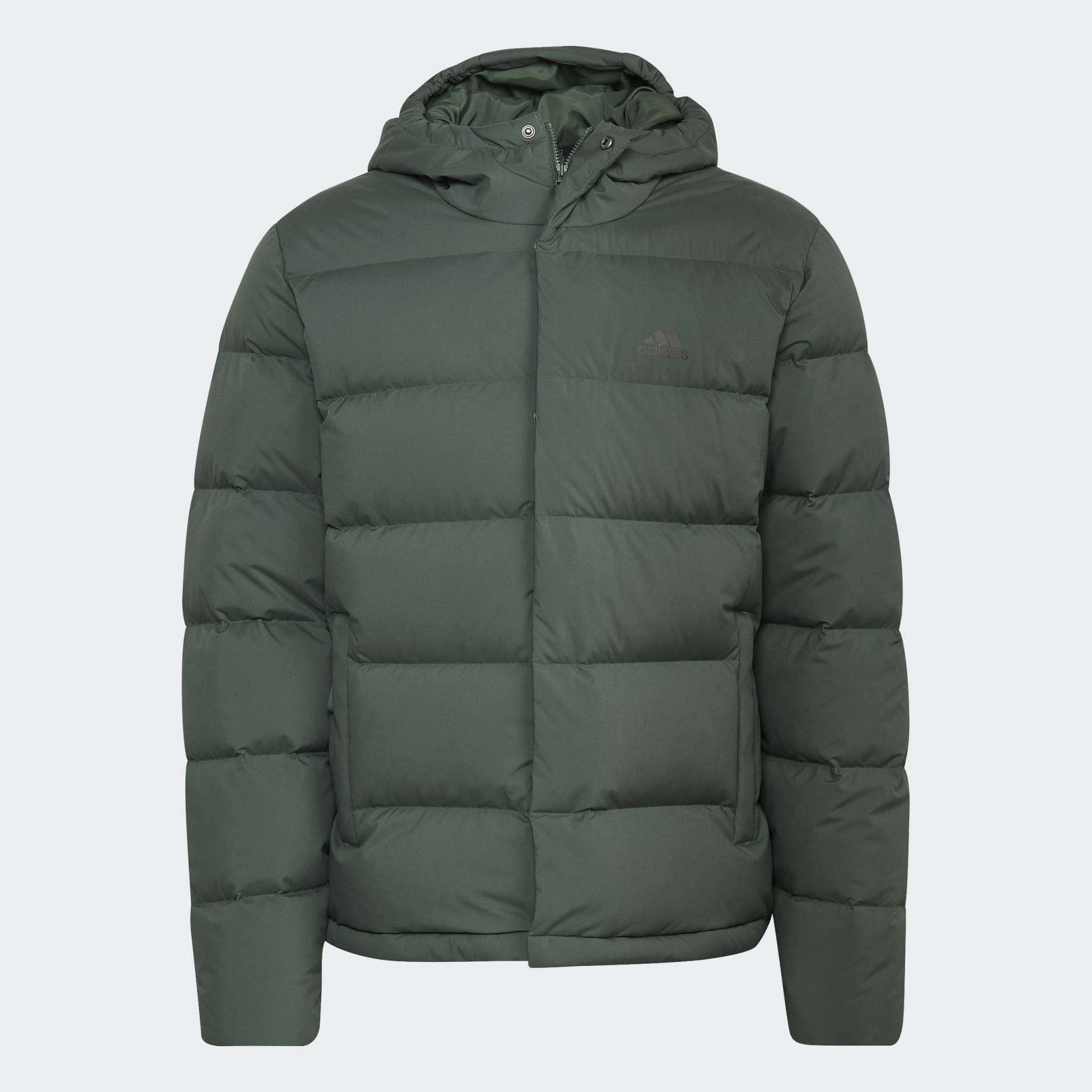 Men's Clothing - Helionic Hooded Down Jacket - Green | adidas Saudi Arabia