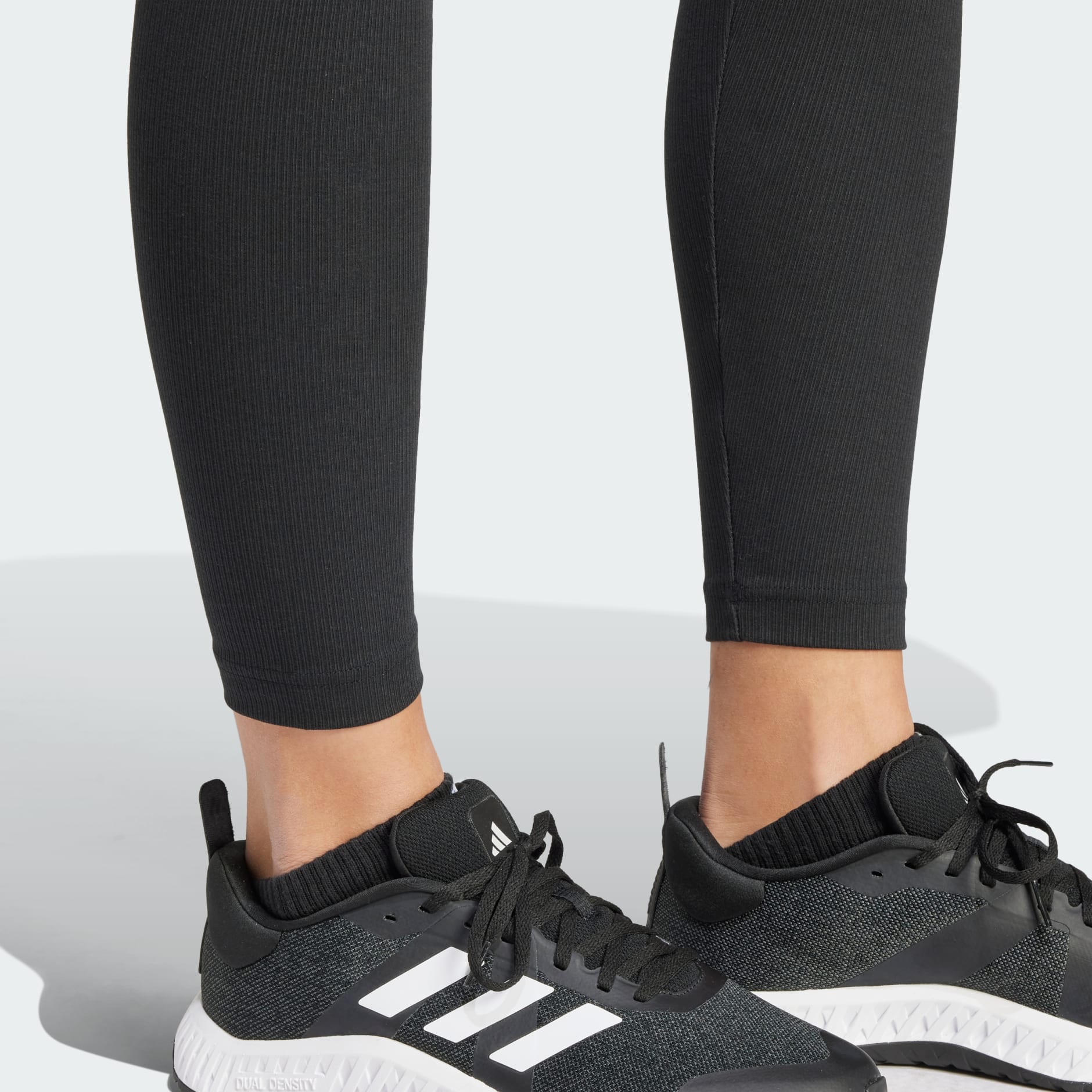 adidas Ribbed High-Waist 7/8 Leggings (Maternity) - Black