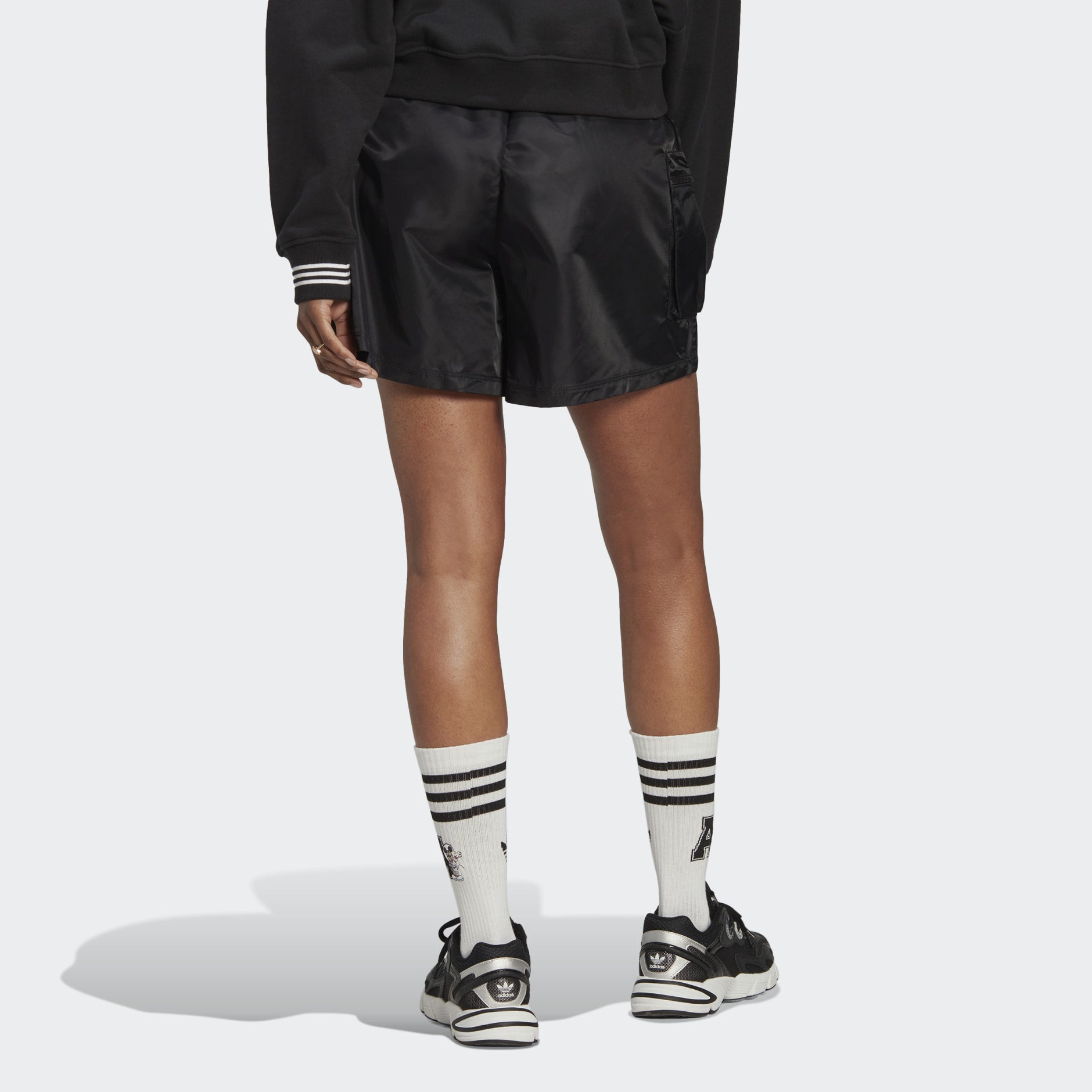 High-Waist Nylon Shorts