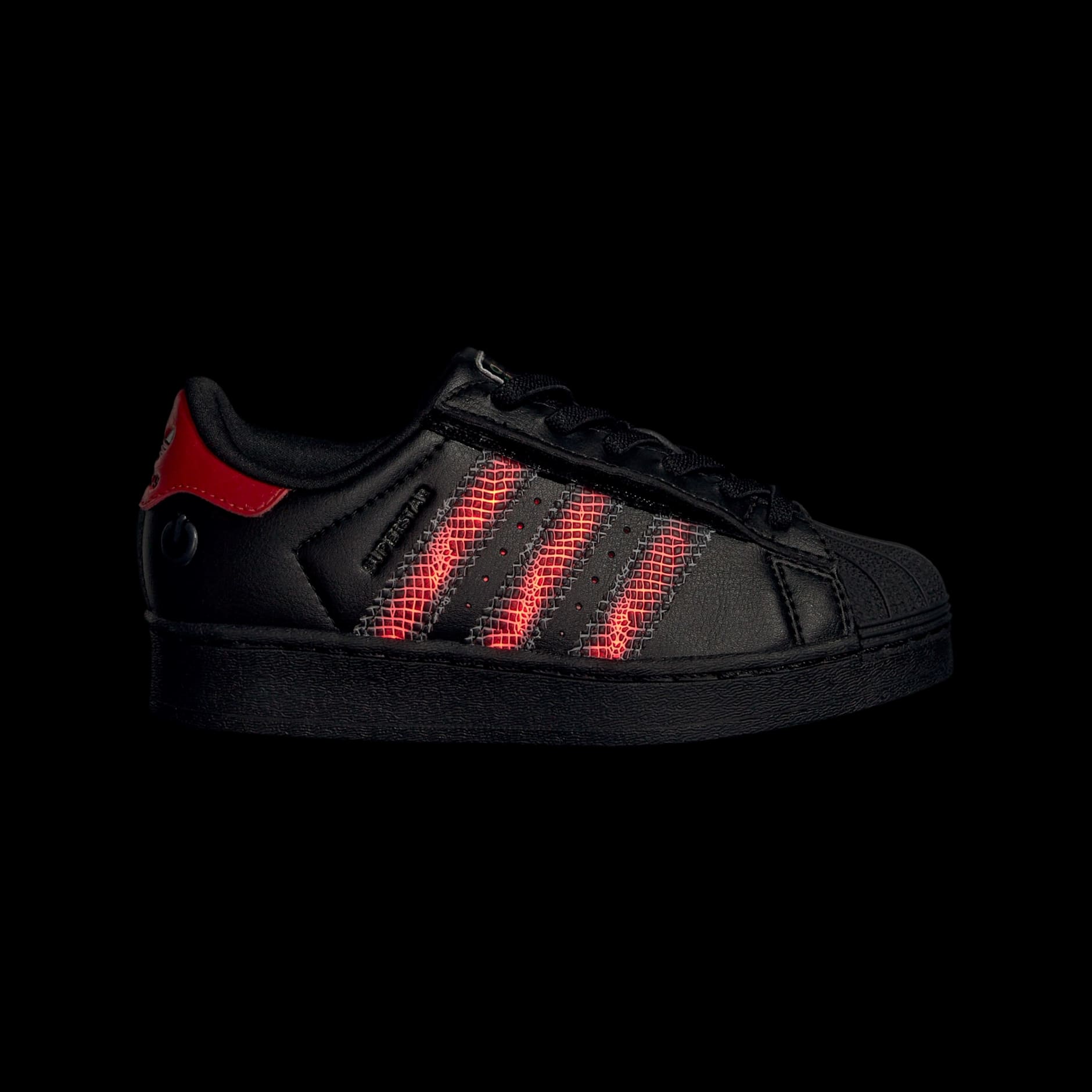 SUPERSTAR LED LIGHTS COMFORT CLOSURE ELASTIC LACE SHOES