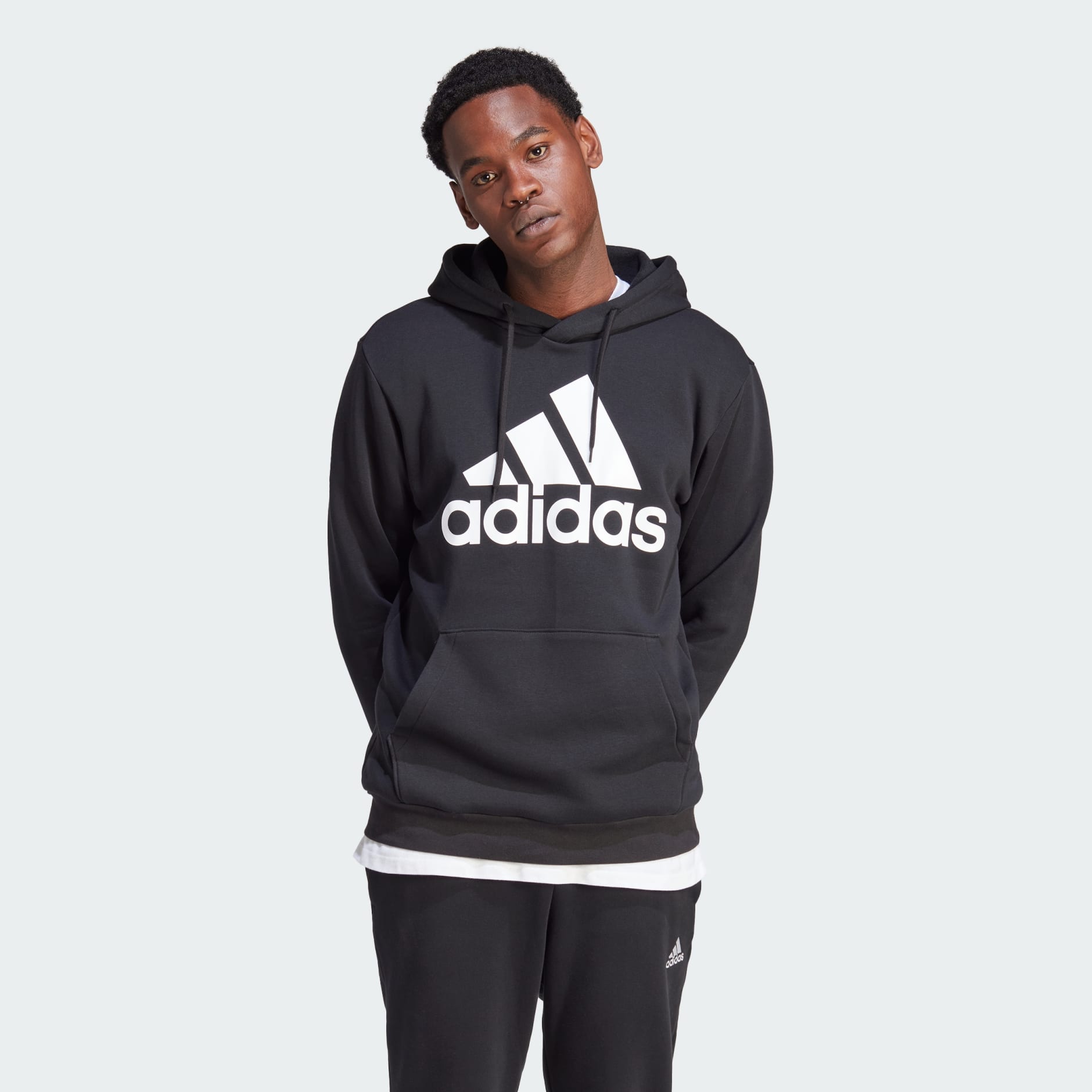 adidas Essentials Fleece Big Logo Hoodie Black adidas UAE