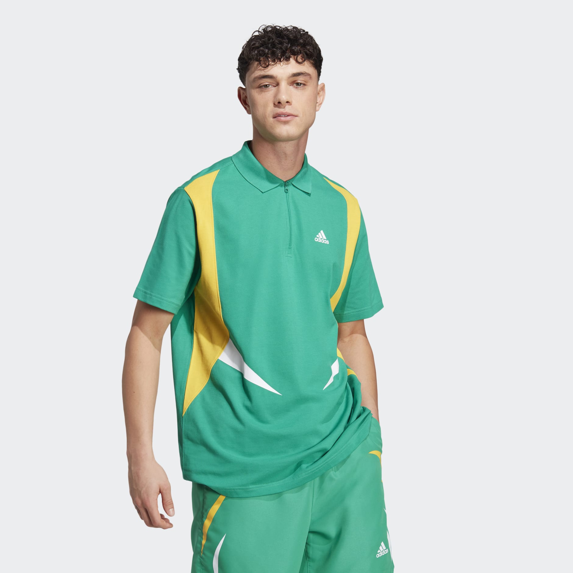 adidas Colourblock Polo Tee - Green | adidas SA