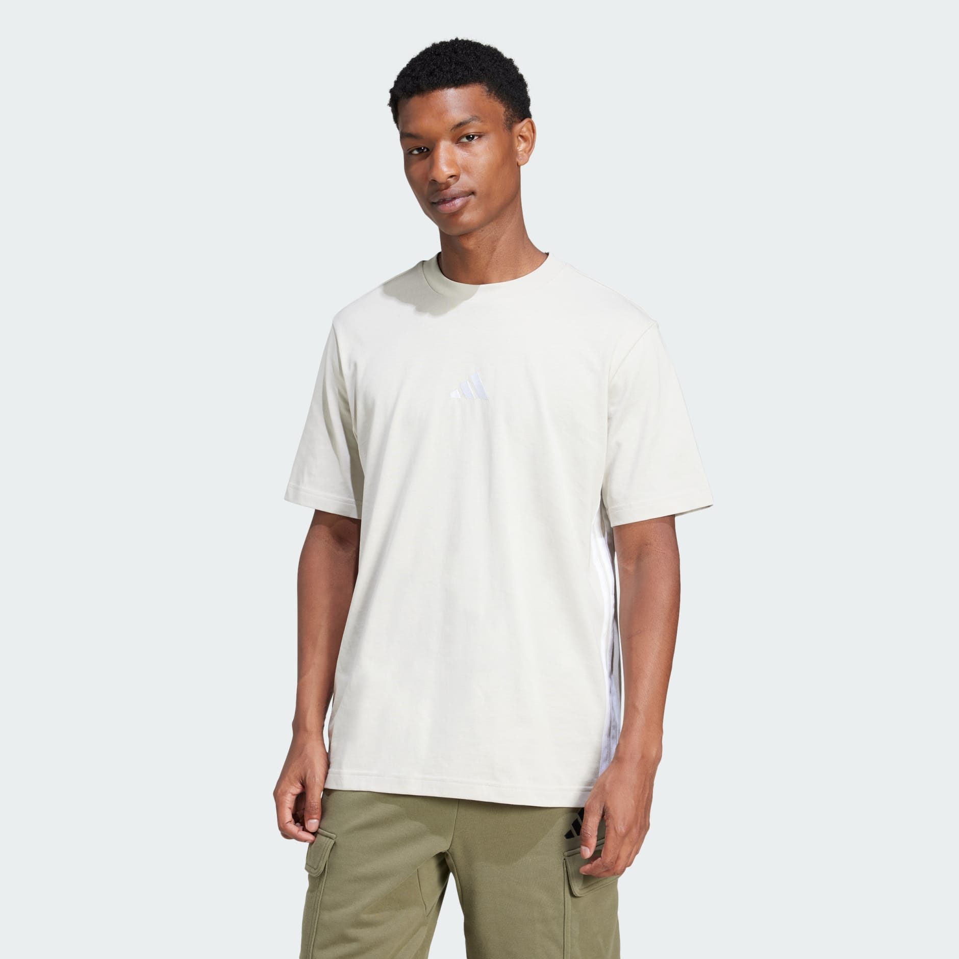 Essentials 3-Stripes Single Jersey Tee
