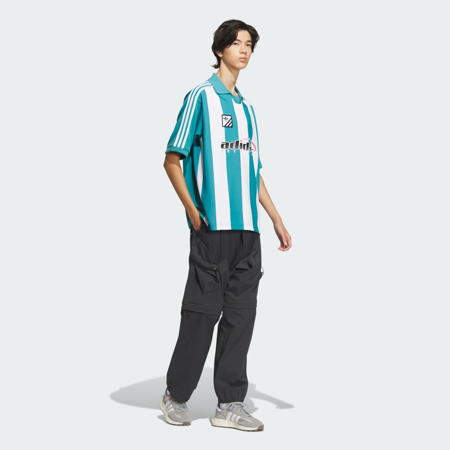 Trefoil Logo Play Football Graphic Short Sleeve Polo Shirt